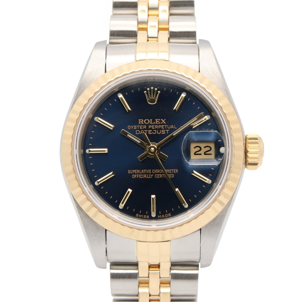 Rolex Datejust L-series 18K ( 69173 Blue Dial 26mm Watch