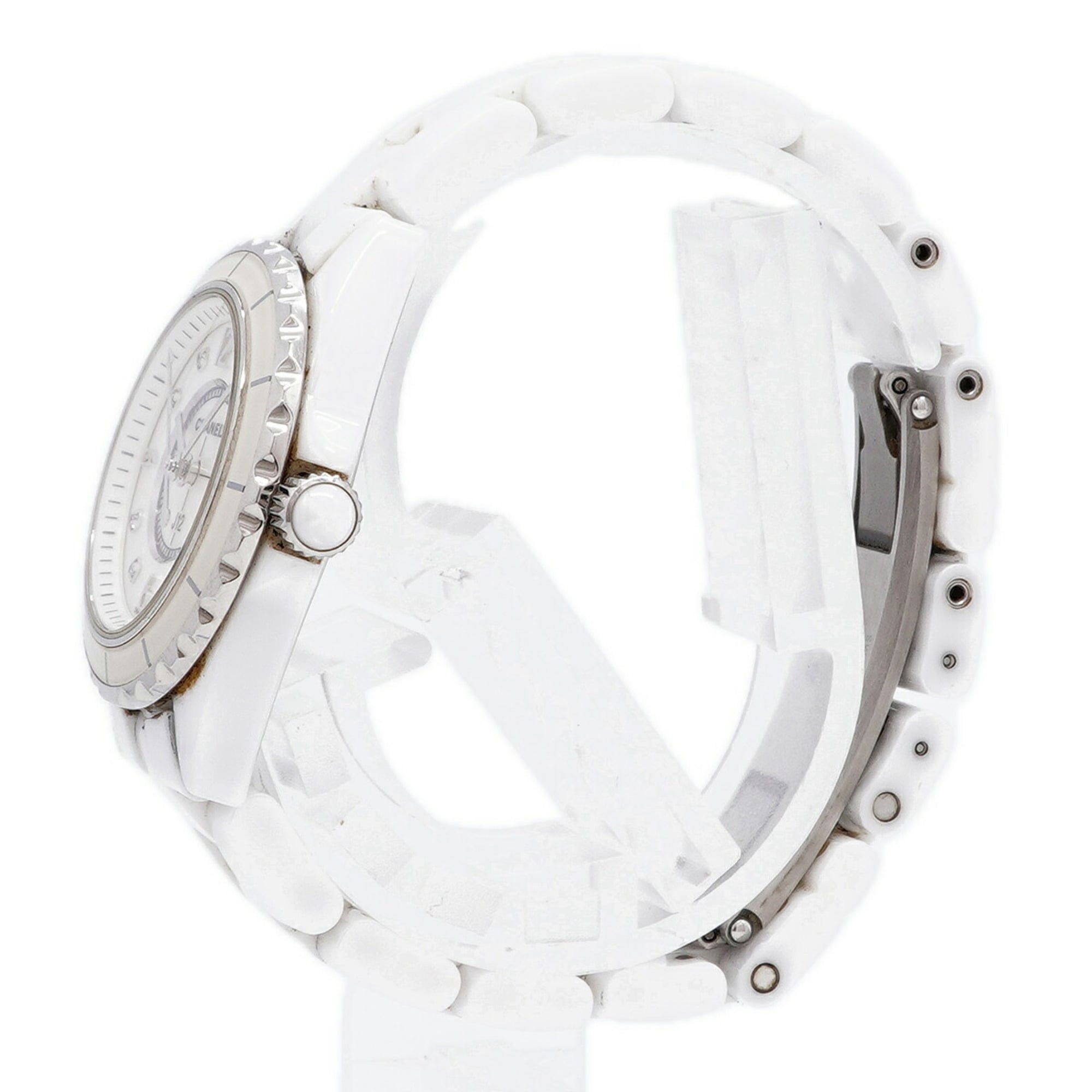 Chanel J12 8P Diamond H2570 White Dial 28mm Watch