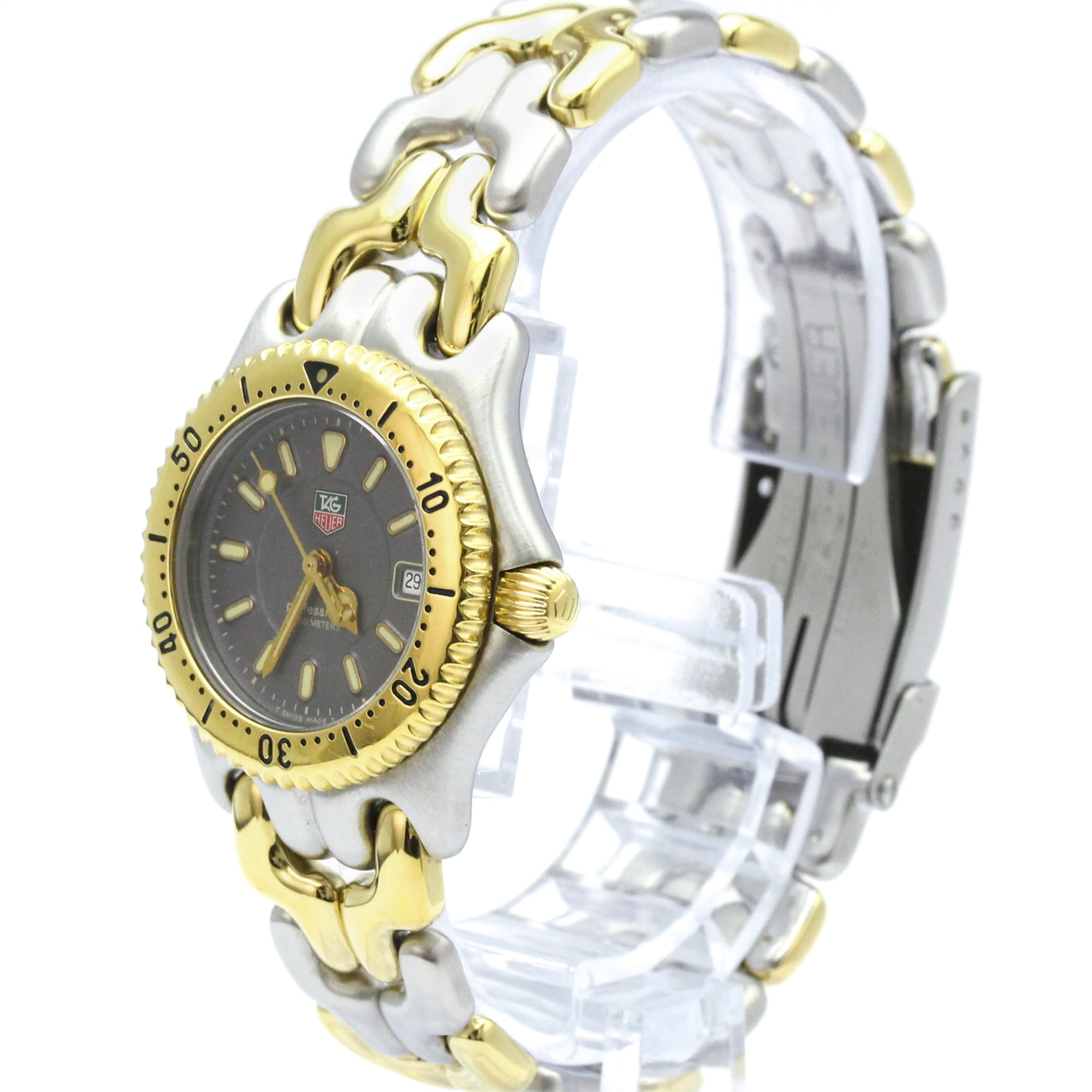 TAG HEUER Sel 200M Gold Plated Steel Ladies Watch WG1320 Polished