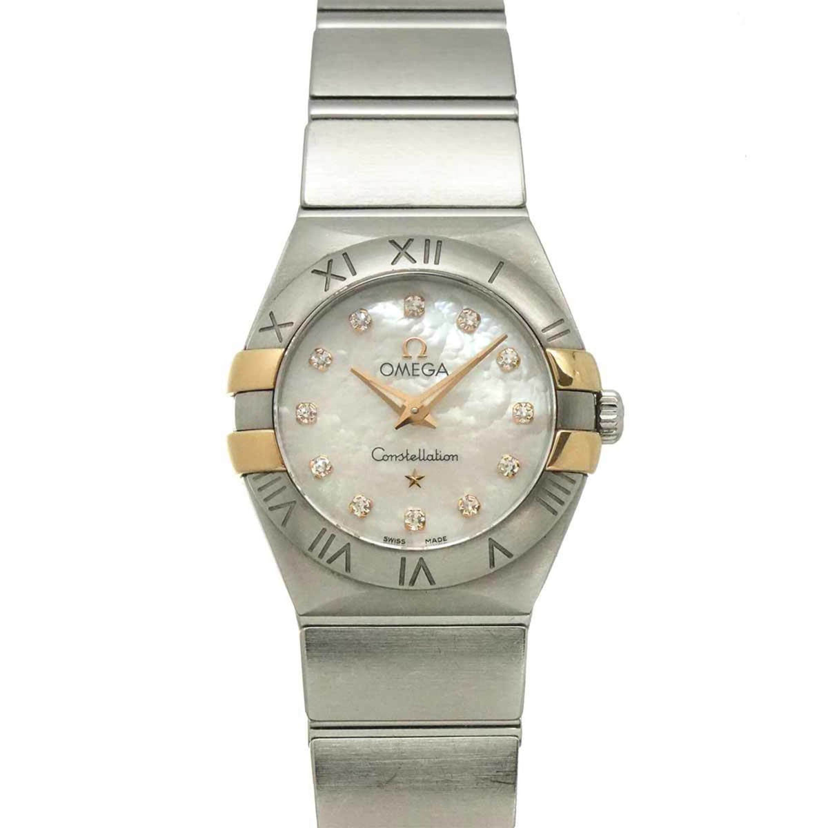 Montre Omega Constellation brossée 123 20 24 60 55 005 Blanc, cadran, boîtier de 24 mm