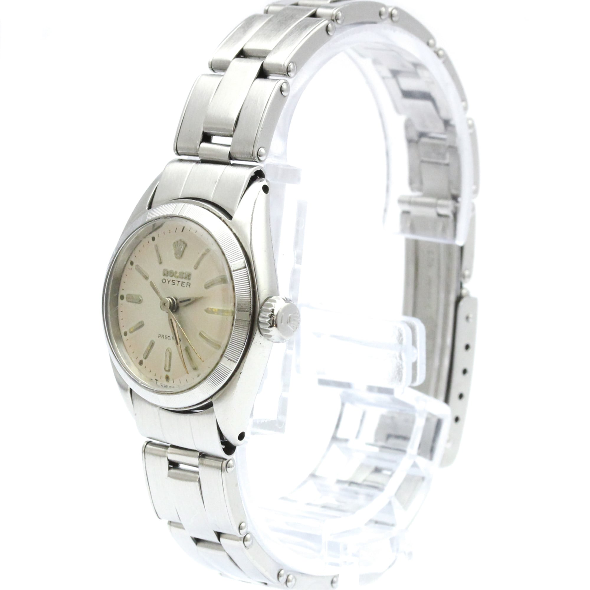 Rolex Oyster 6411 Silver Dial Stainless steel 25mm Watch