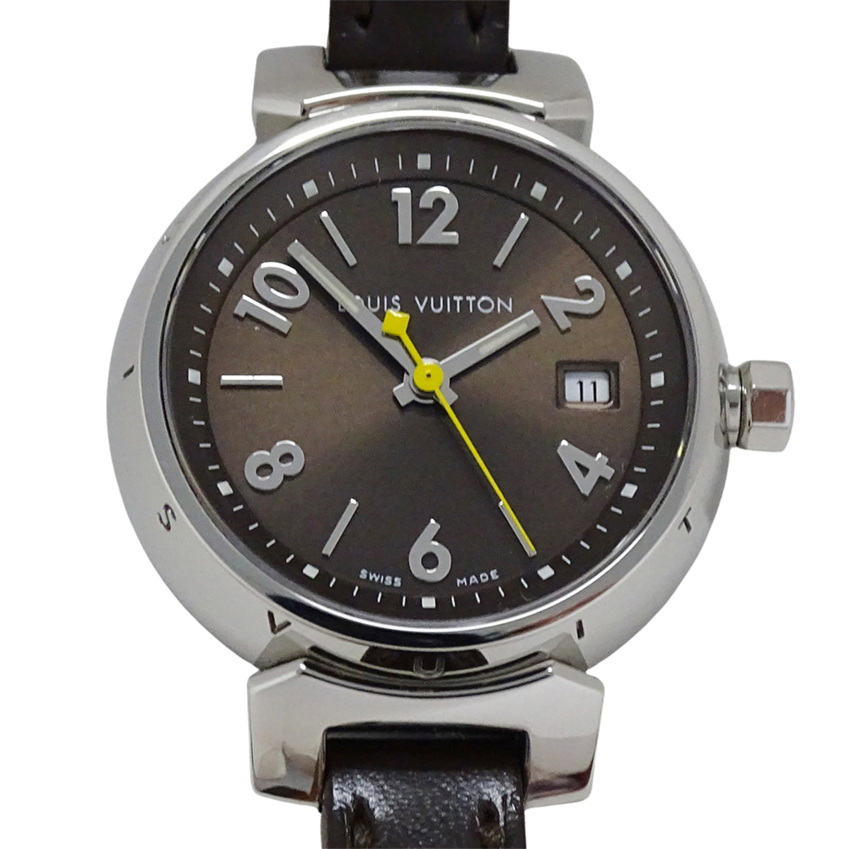 Louis Vuitton Tambour Triple Coiled Q1211 Brown Dial 28mm Watch
