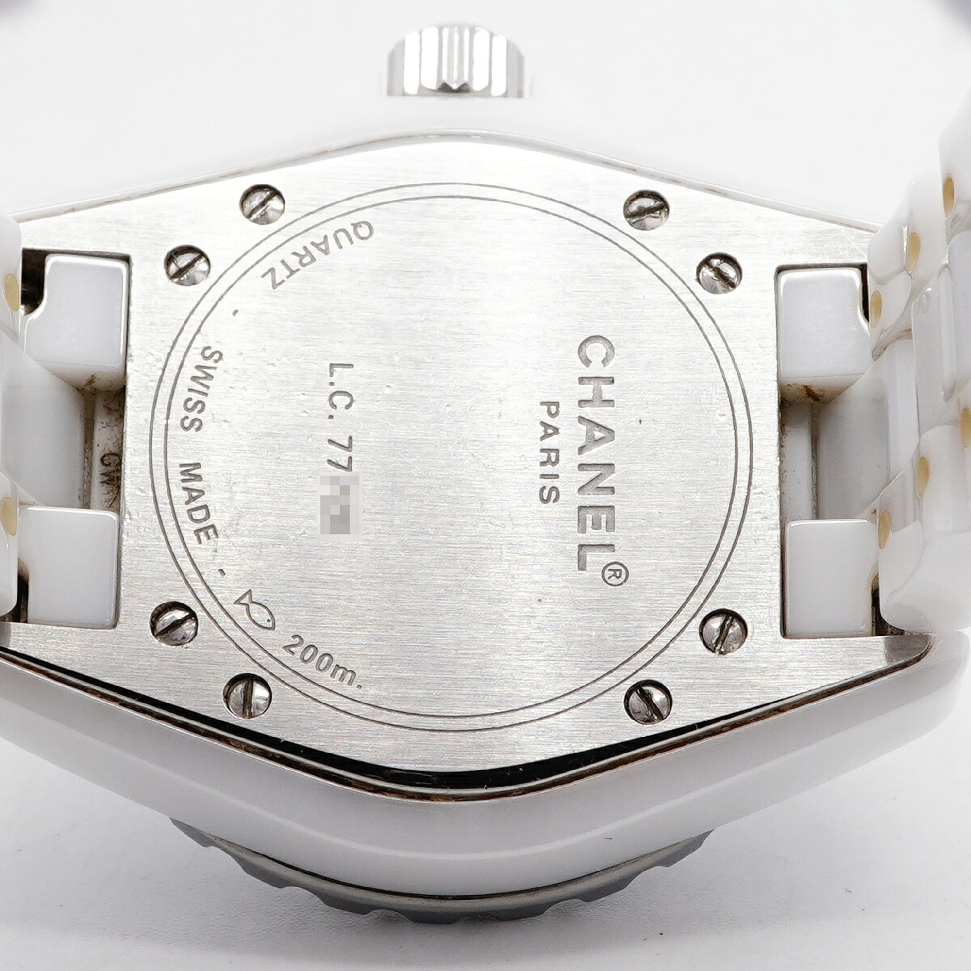 Chanel J12 Diamond H1628 White Dial 33mm Watch