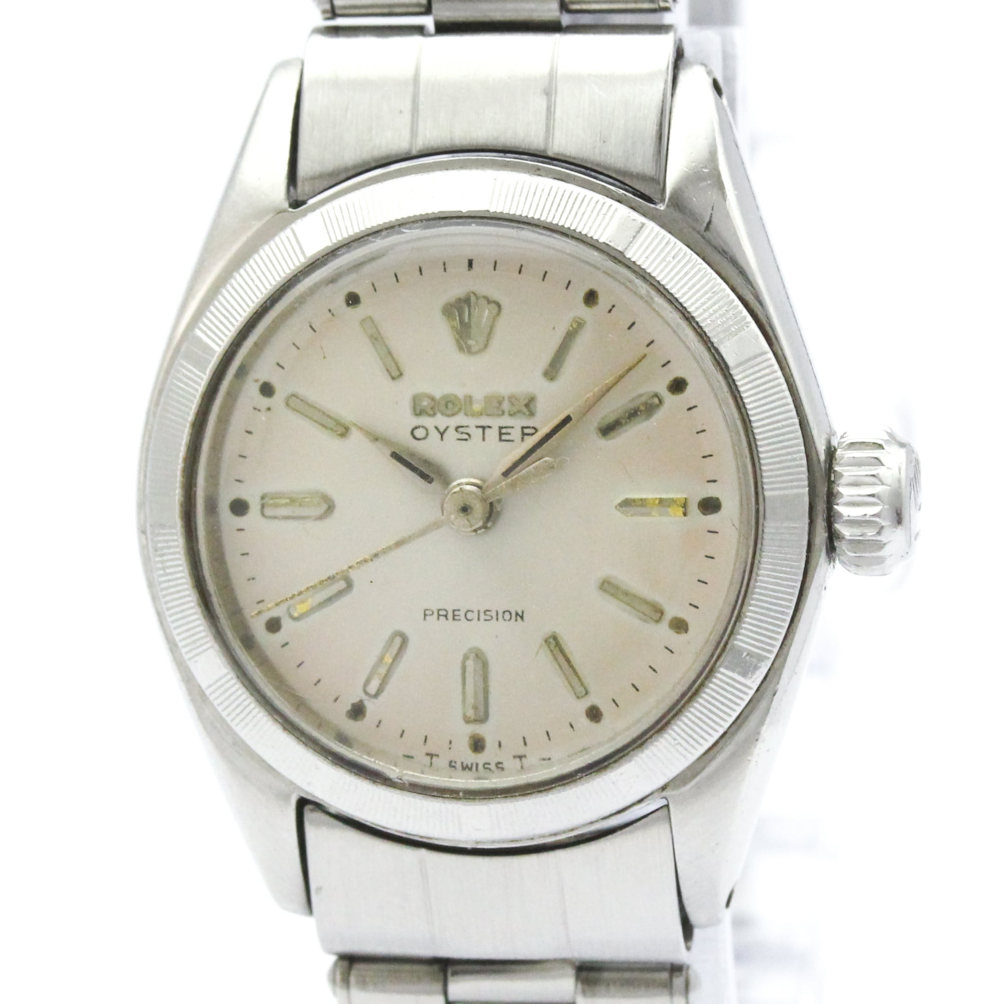 Rolex Oyster 6411 Silver Dial Stainless steel 25mm Watch