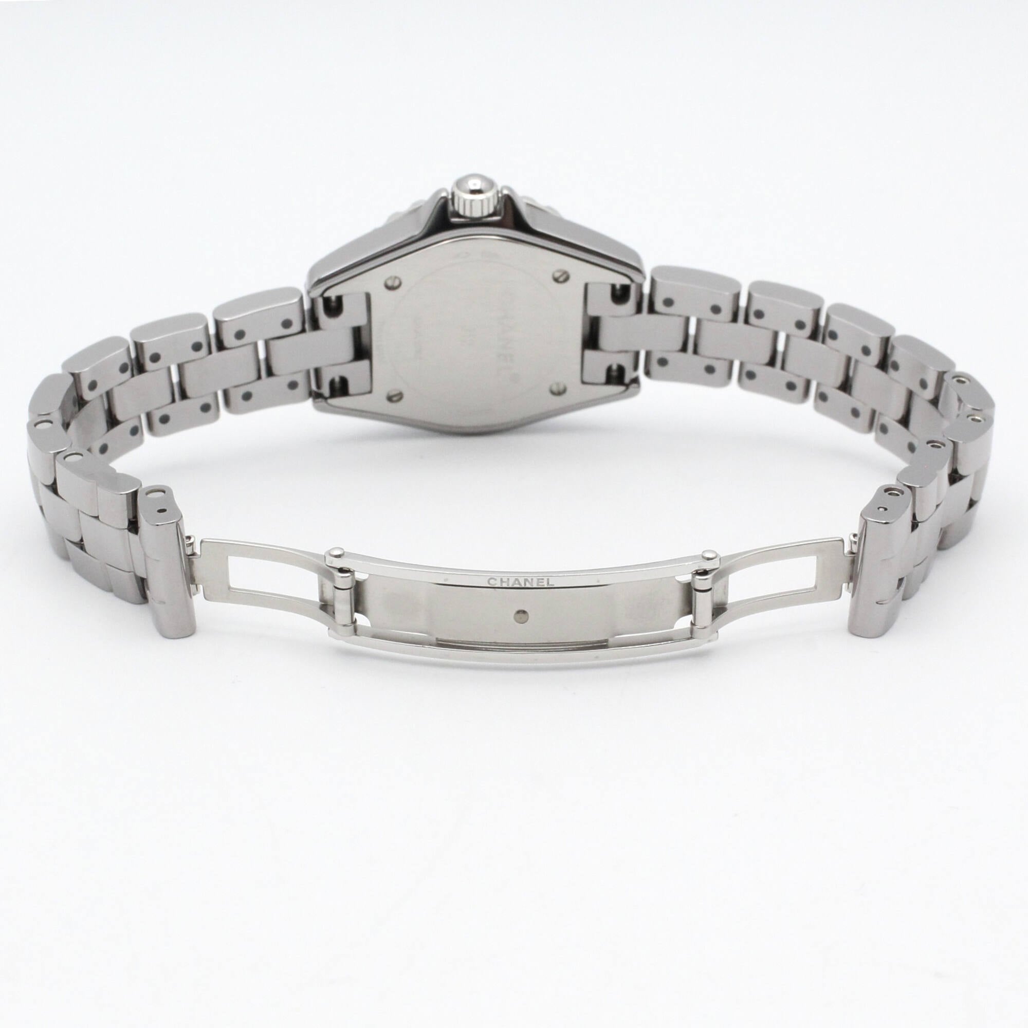 Chanel J12 H3402 Silver Dial Ceramic, titanium 28mm Watch
