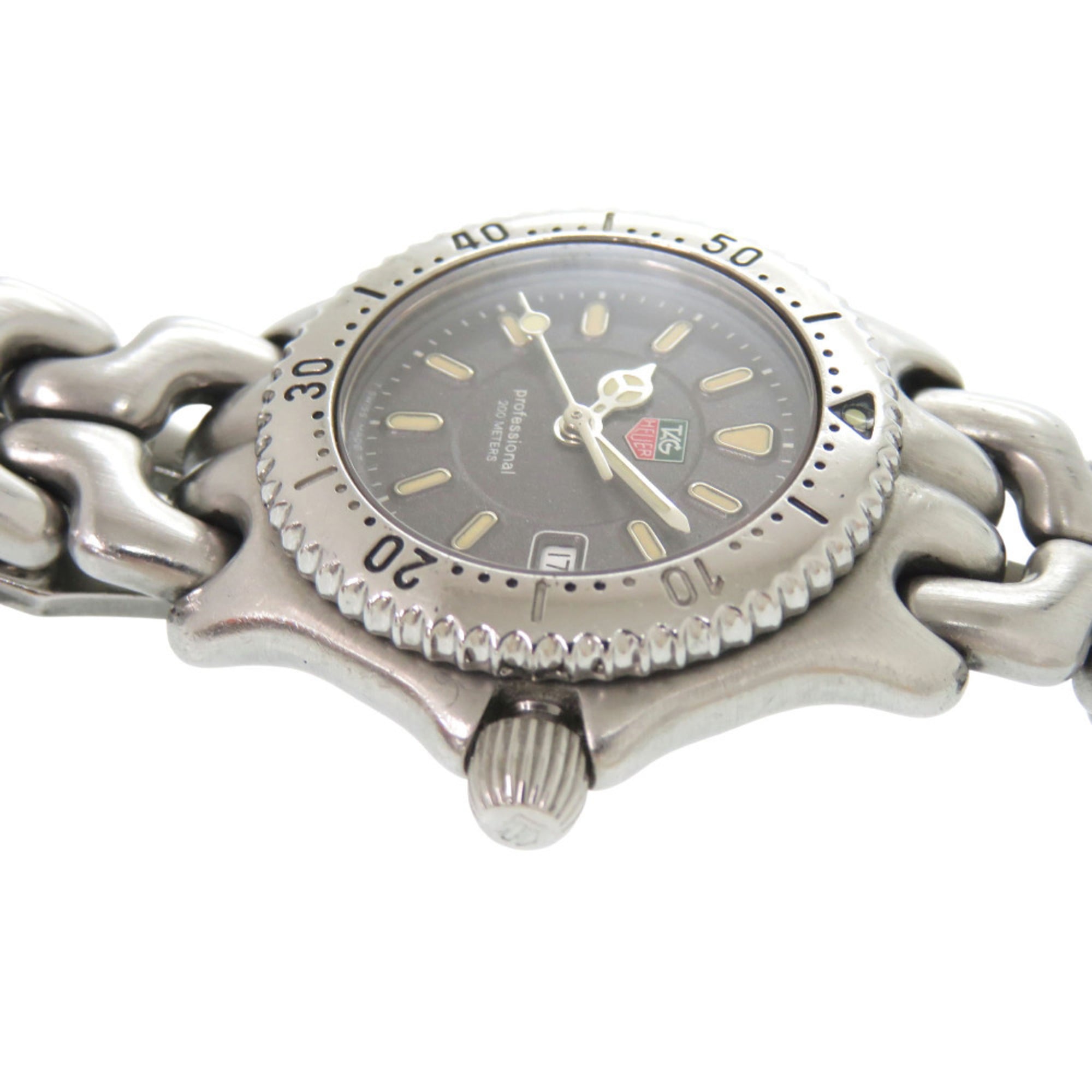 TAG Heuer Cell Date WG1313-2 Stainless Steel Gray Quartz Watch 0667TAG
