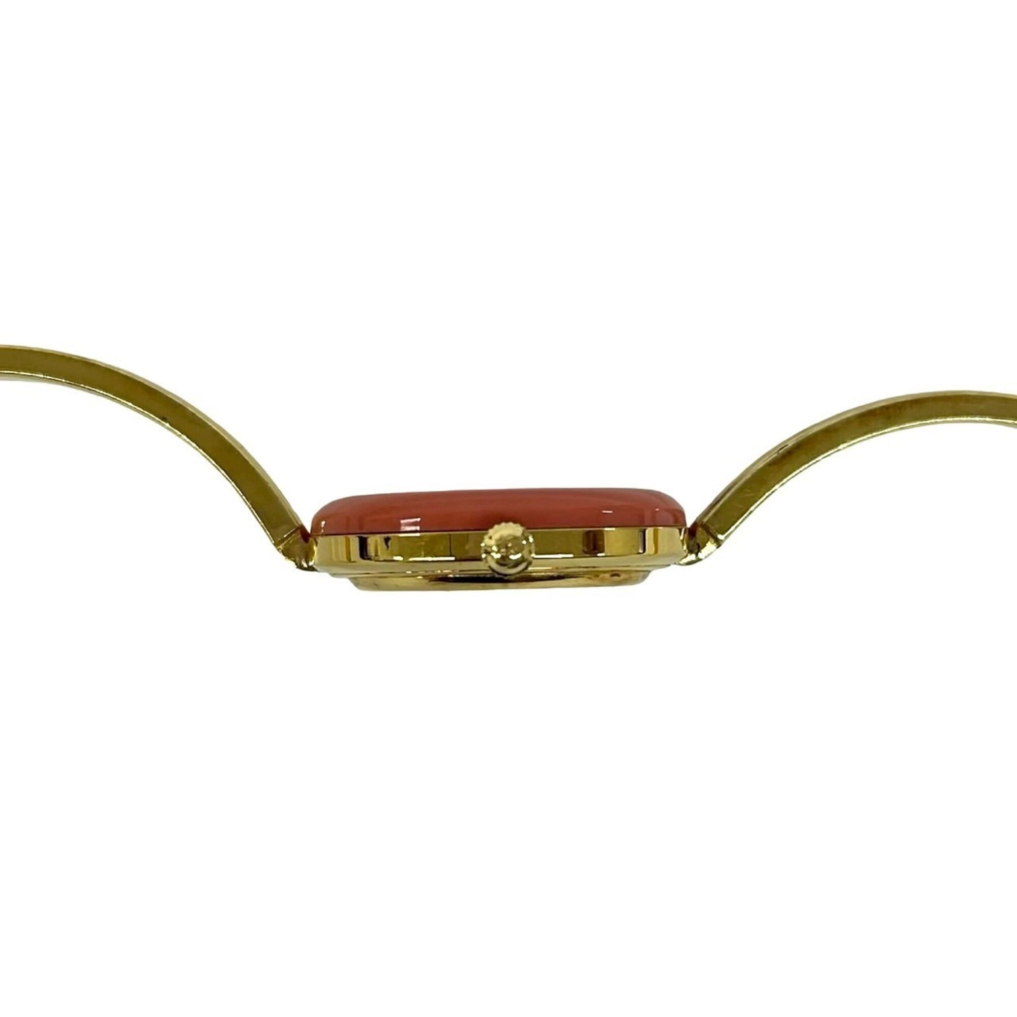 GUCCI Vintage Changeable Bezel Sherry Line GP Watch Wristwatch Gold 30660
