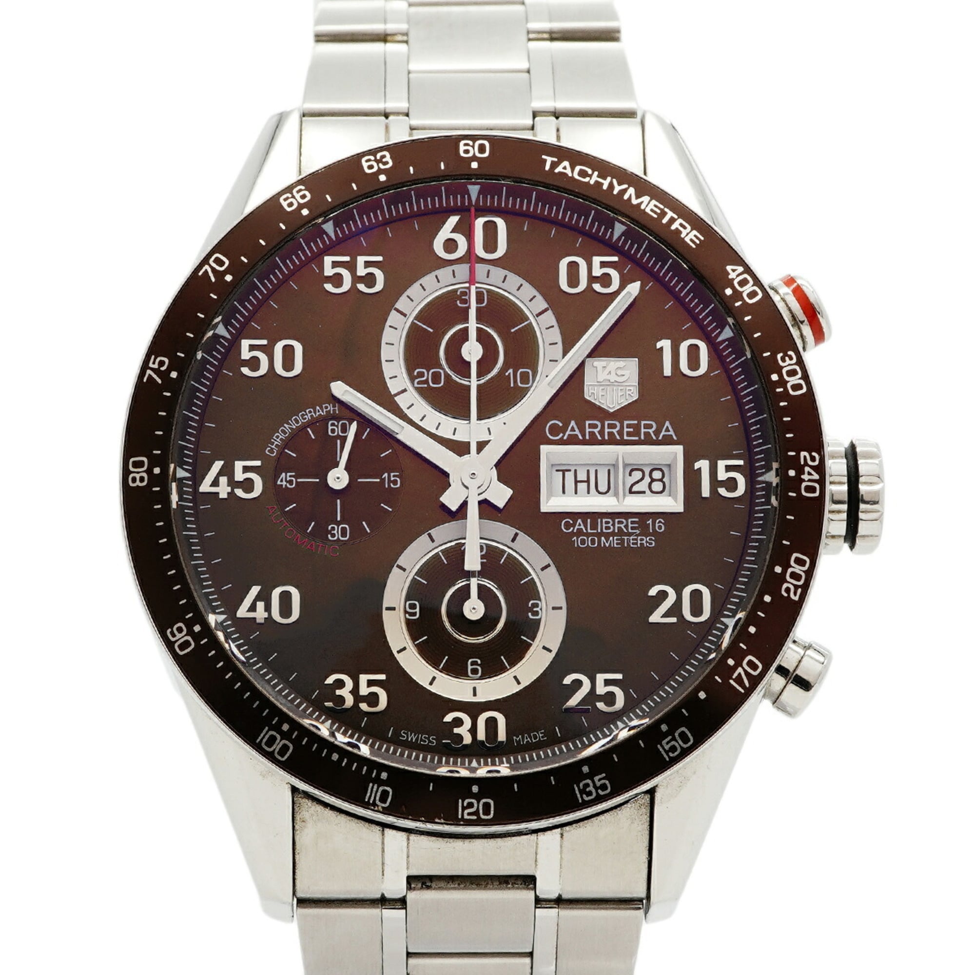 TAG Heuer Carrera Calibre 16 Day-Date CV2A12 Brown Dial 43mm Watch