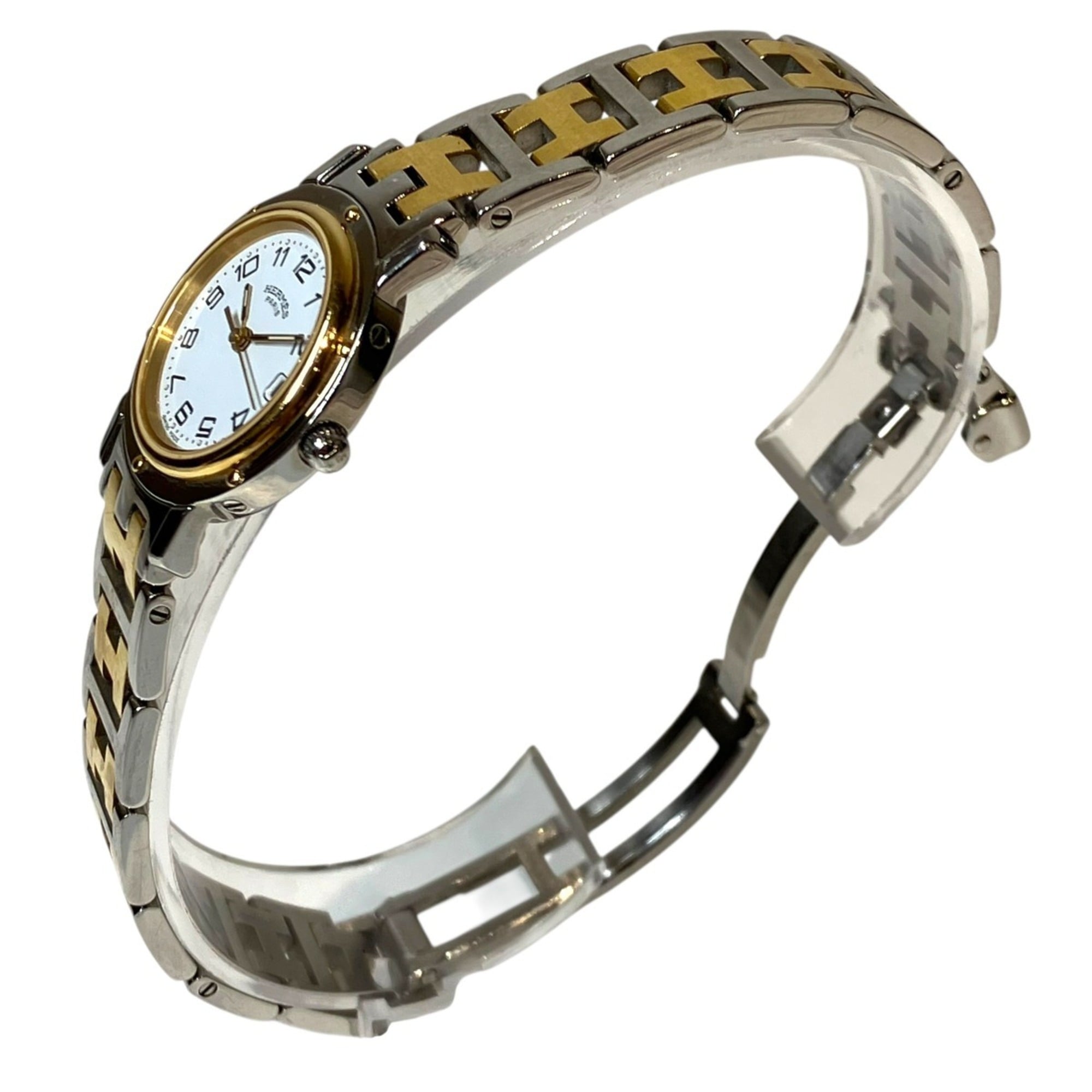 Hermes Clipper CL4.220 White Dial 23mm Watch