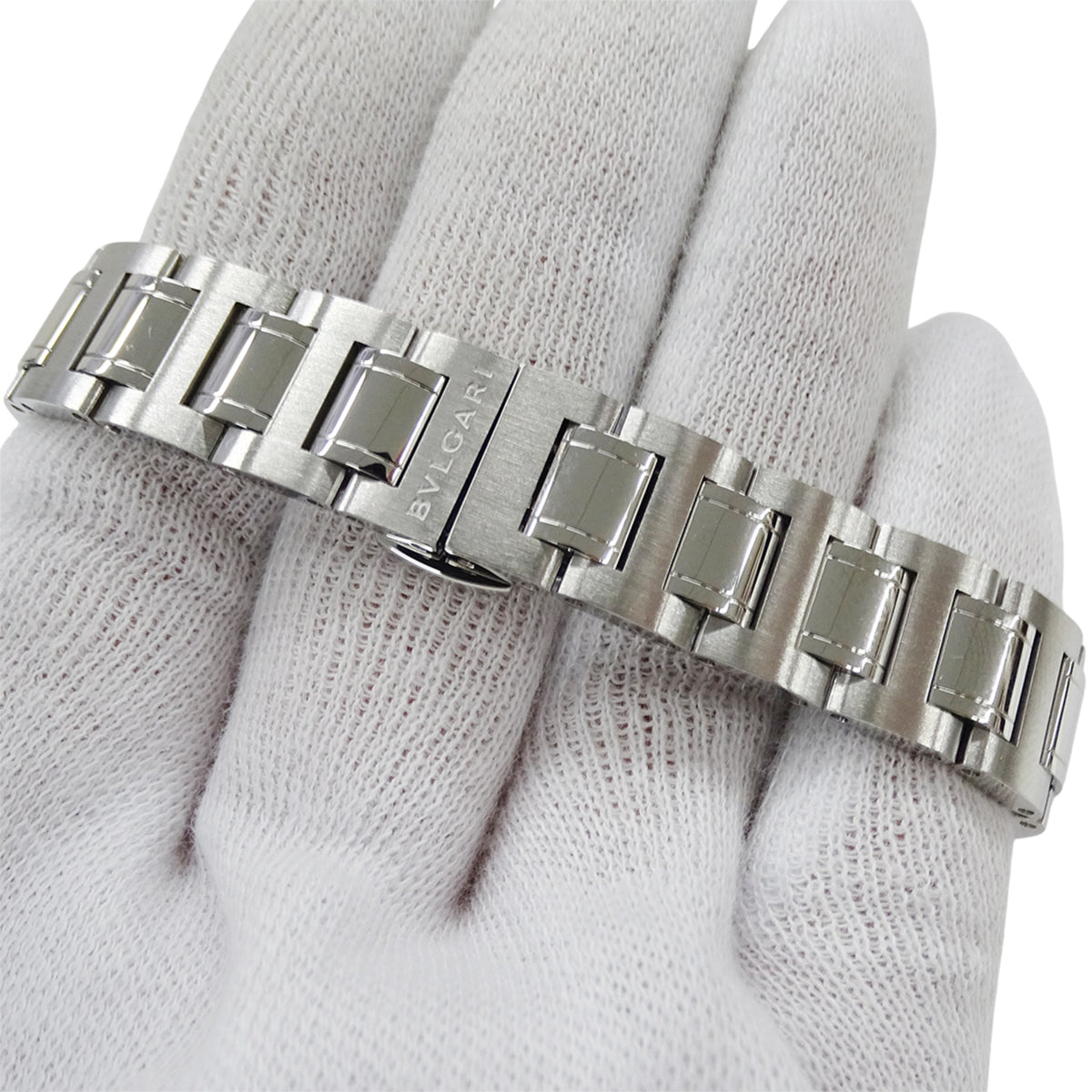 Bvlgari Bulgari BVLGARI BB26SS horloge met witte wijzerplaat, 26 mm