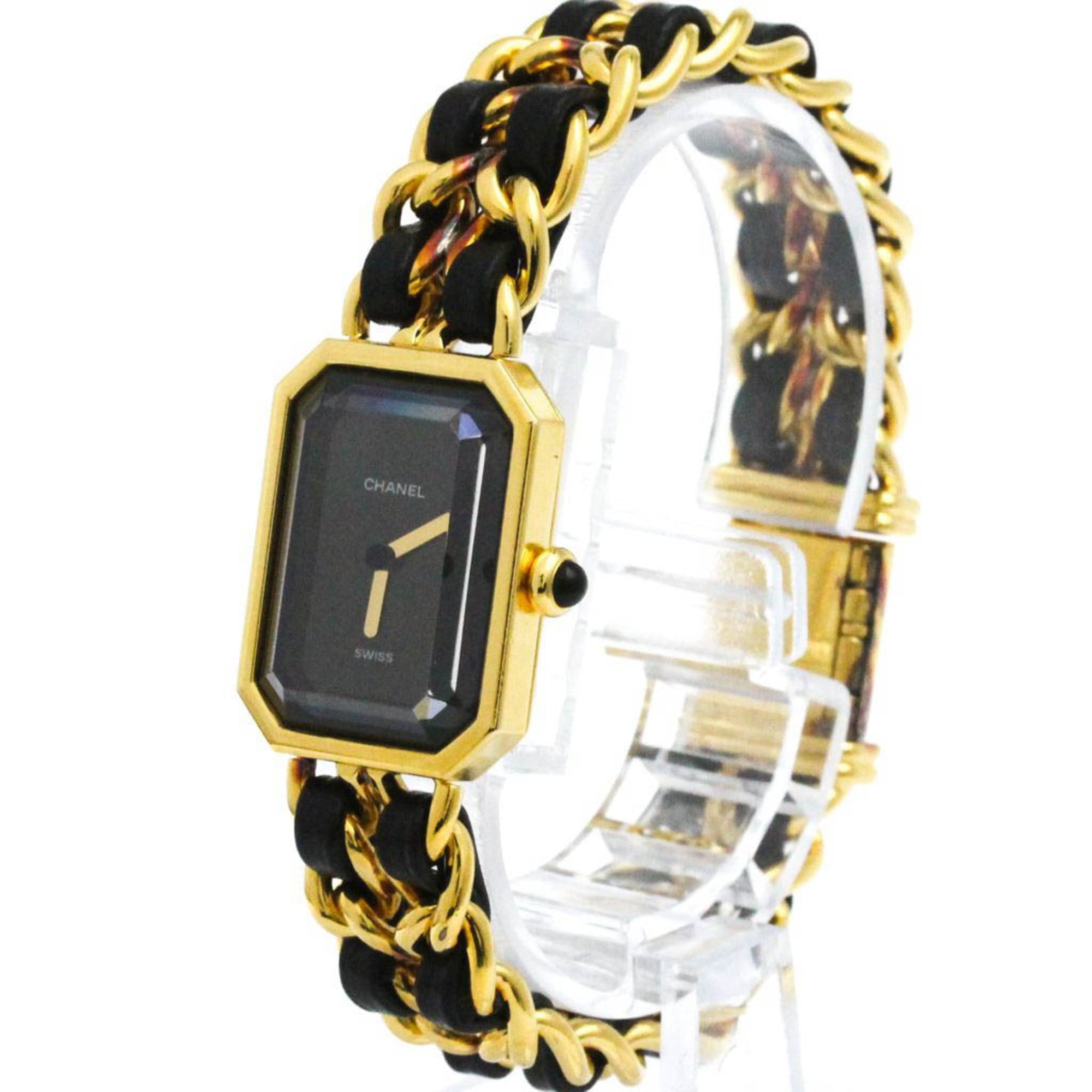 CHANEL Premiere Size L Gold Plated Quartz Ladies Watch H0001 BF582982