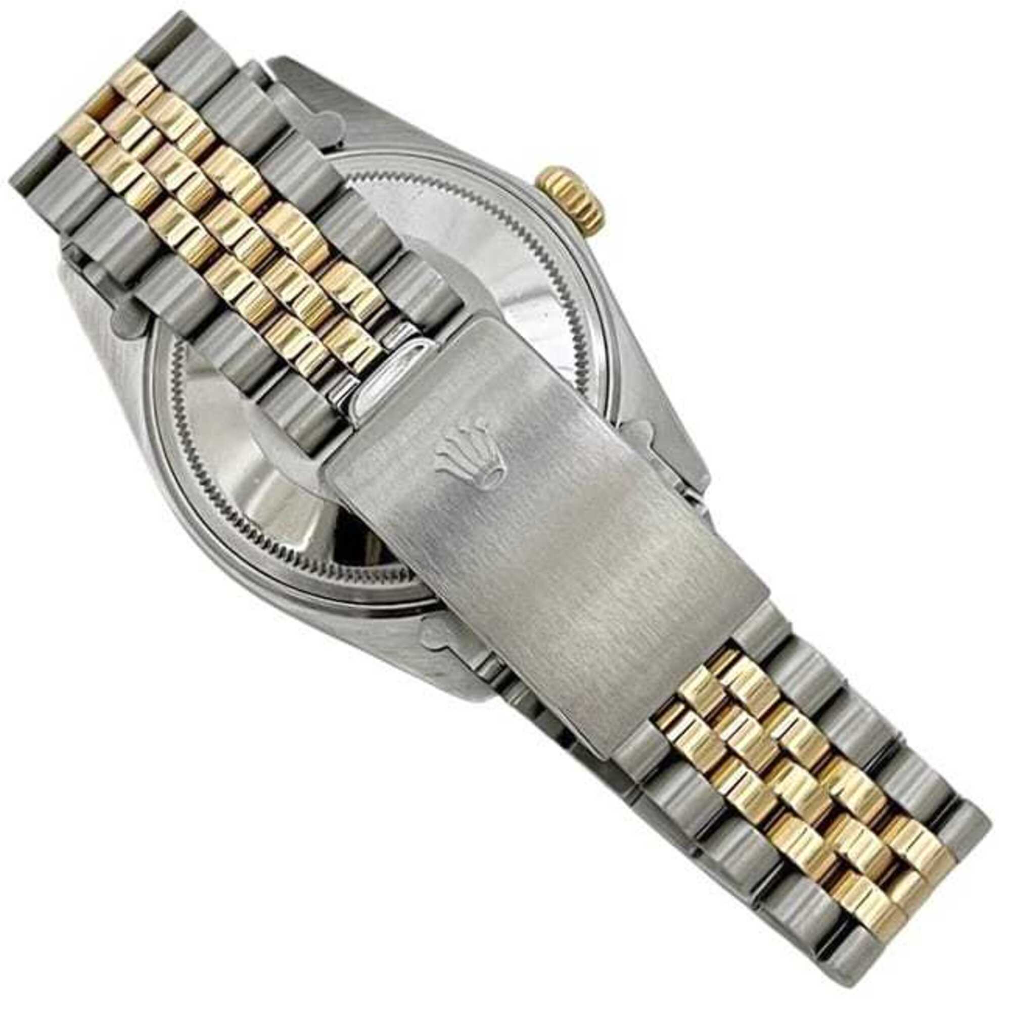 Rolex Datejust Gold Silver Watch 16013G Men's 10P Diamond 750 Stainless Steel Combination Automatic R313*** ROLEX