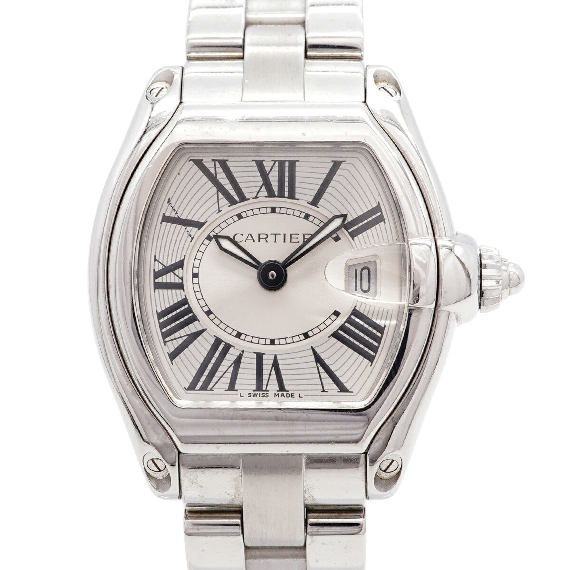 Cartier Roadster SM W62016V3 Silver Dial 31mm Watch