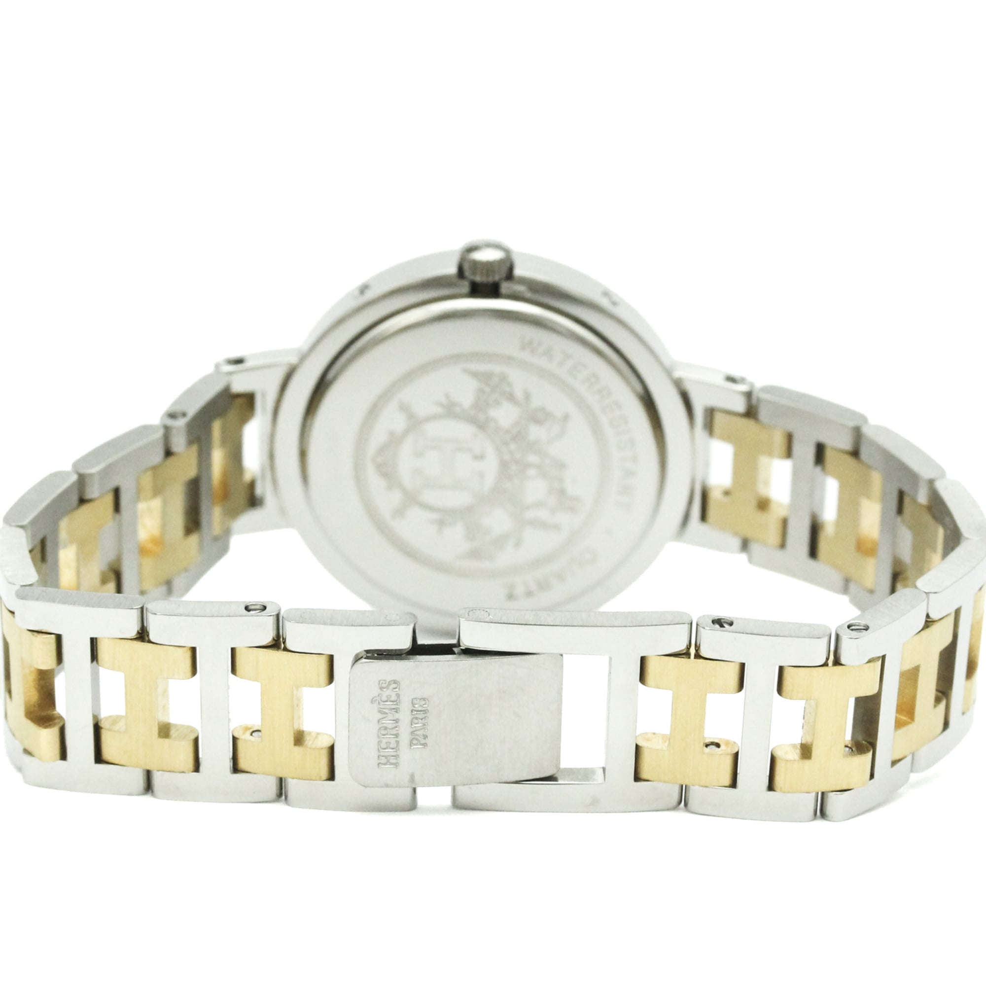 HERMES Clipper Gold Plated Stainless Steel Quartz