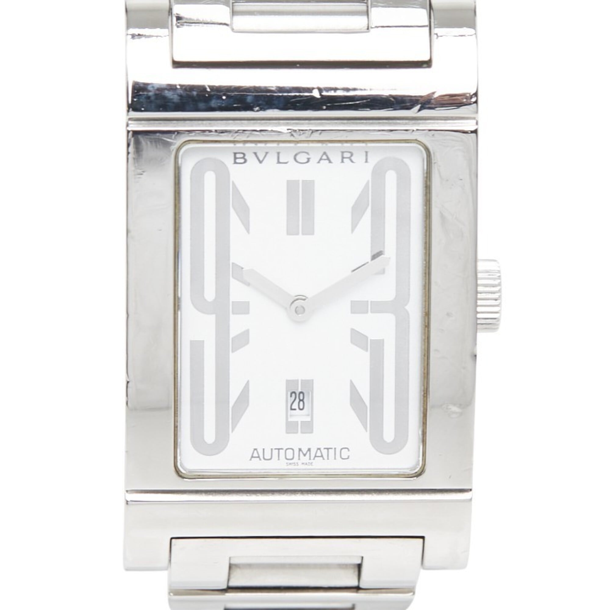 Montre Bvlgari Bulgari Rettangolo RT45S Blanc avec cadran de 26 mm