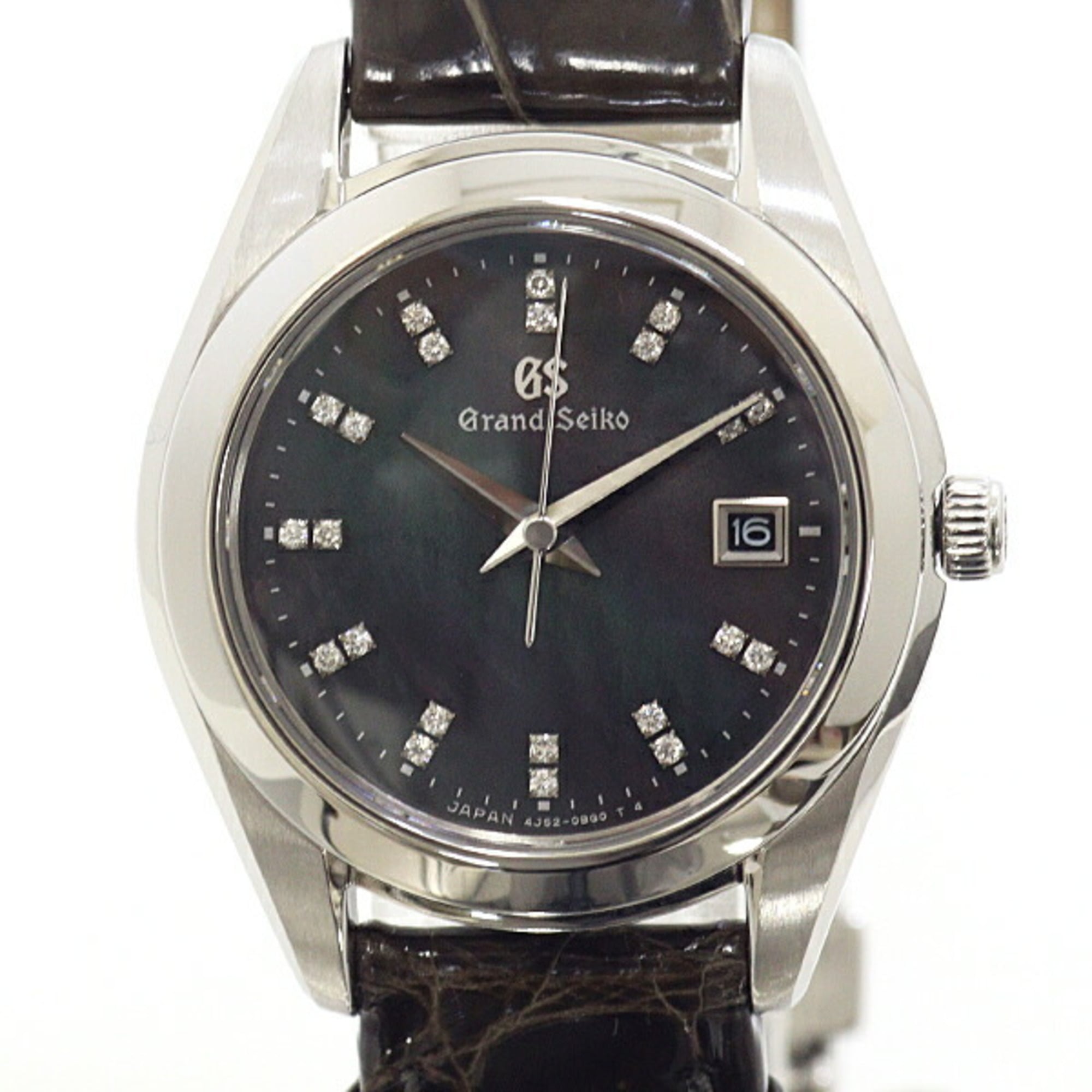 SEIKO Grand Seiko Men's Watch STGF297 Black Shell Dial Diamond Quartz Finished F-04555