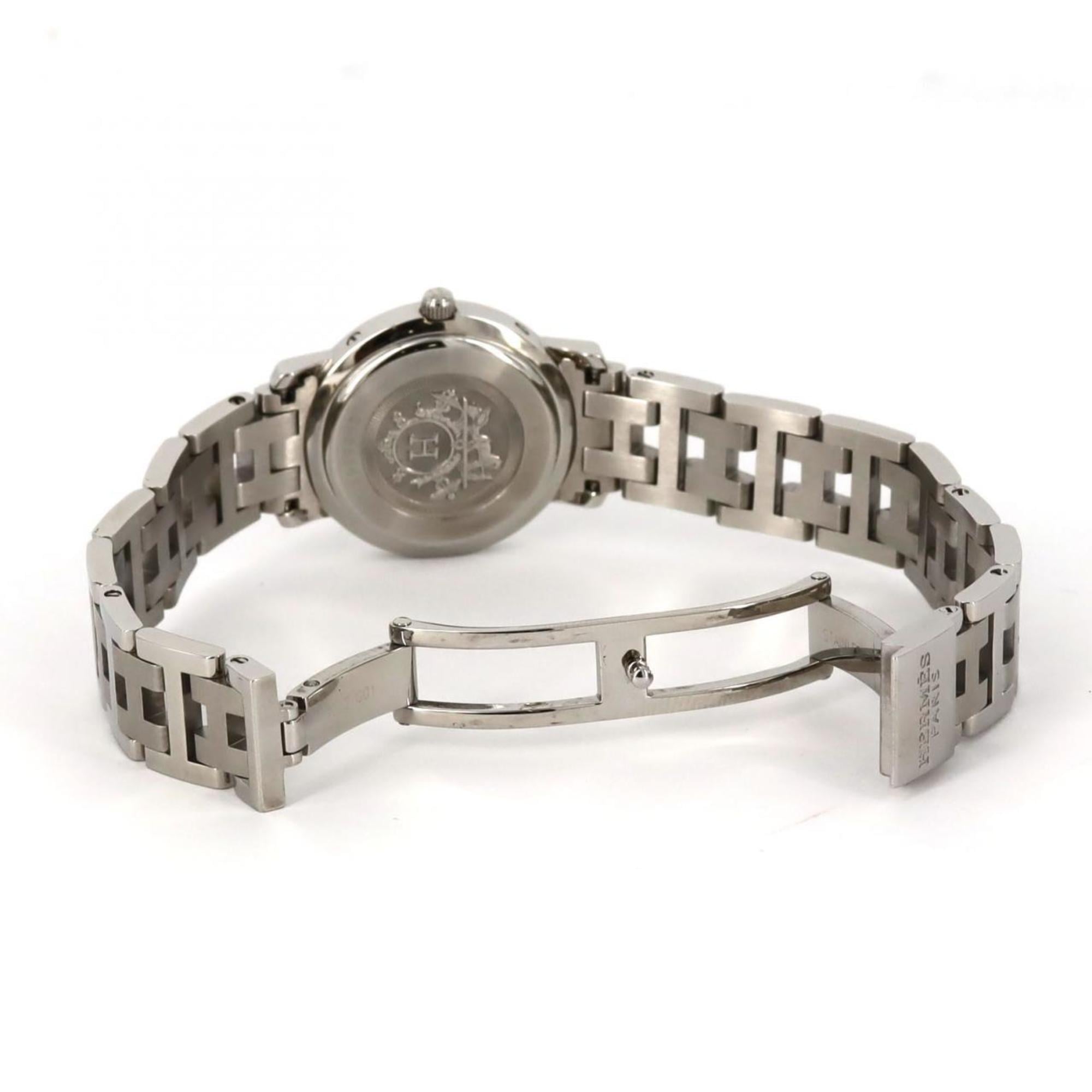 Hermès Clipper CL4.210 roestvrijstalen quartzhorloge