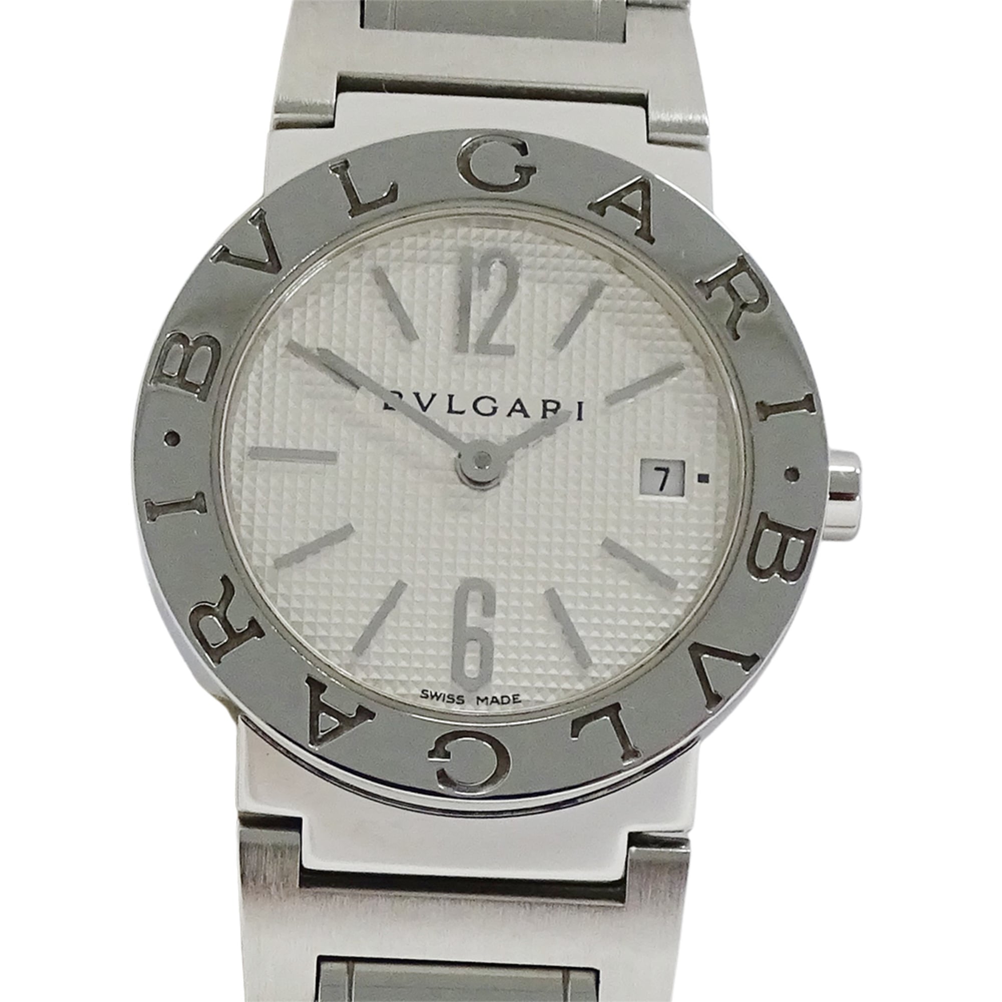 Bulgari Bulgari Women's Watch, Brand: Date Quartz QZ Stainless Steel SS BB26SS Silver White