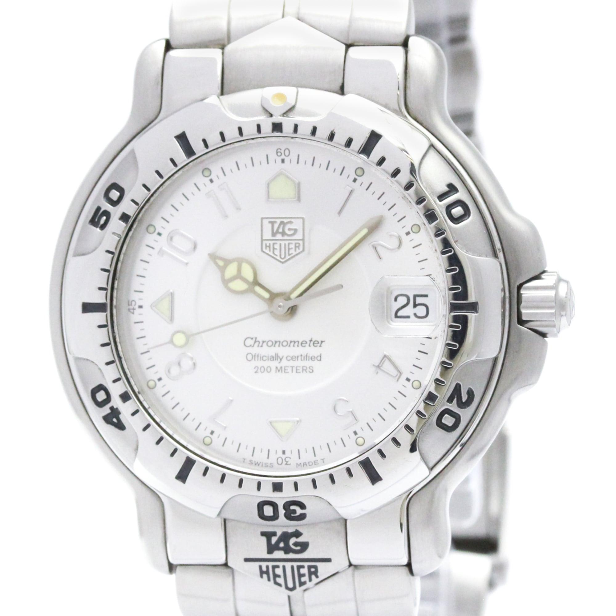 TAG Heuer 6000 Series WH5111 Silver Dial 39mm Watch