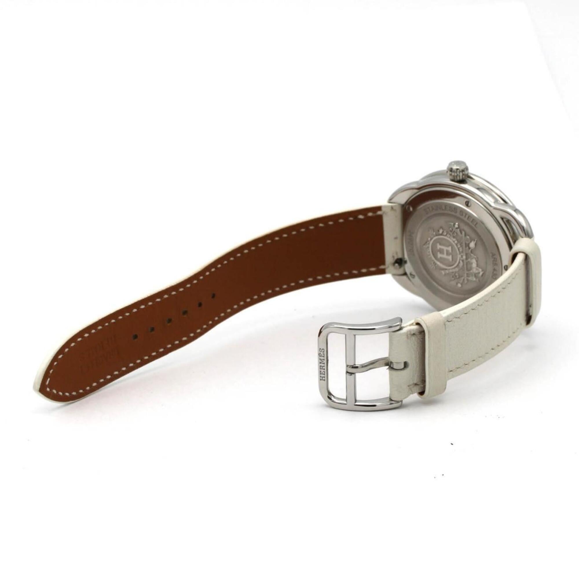 Hermes Alsohors D AR5.430 White Dial 36mm Watch
