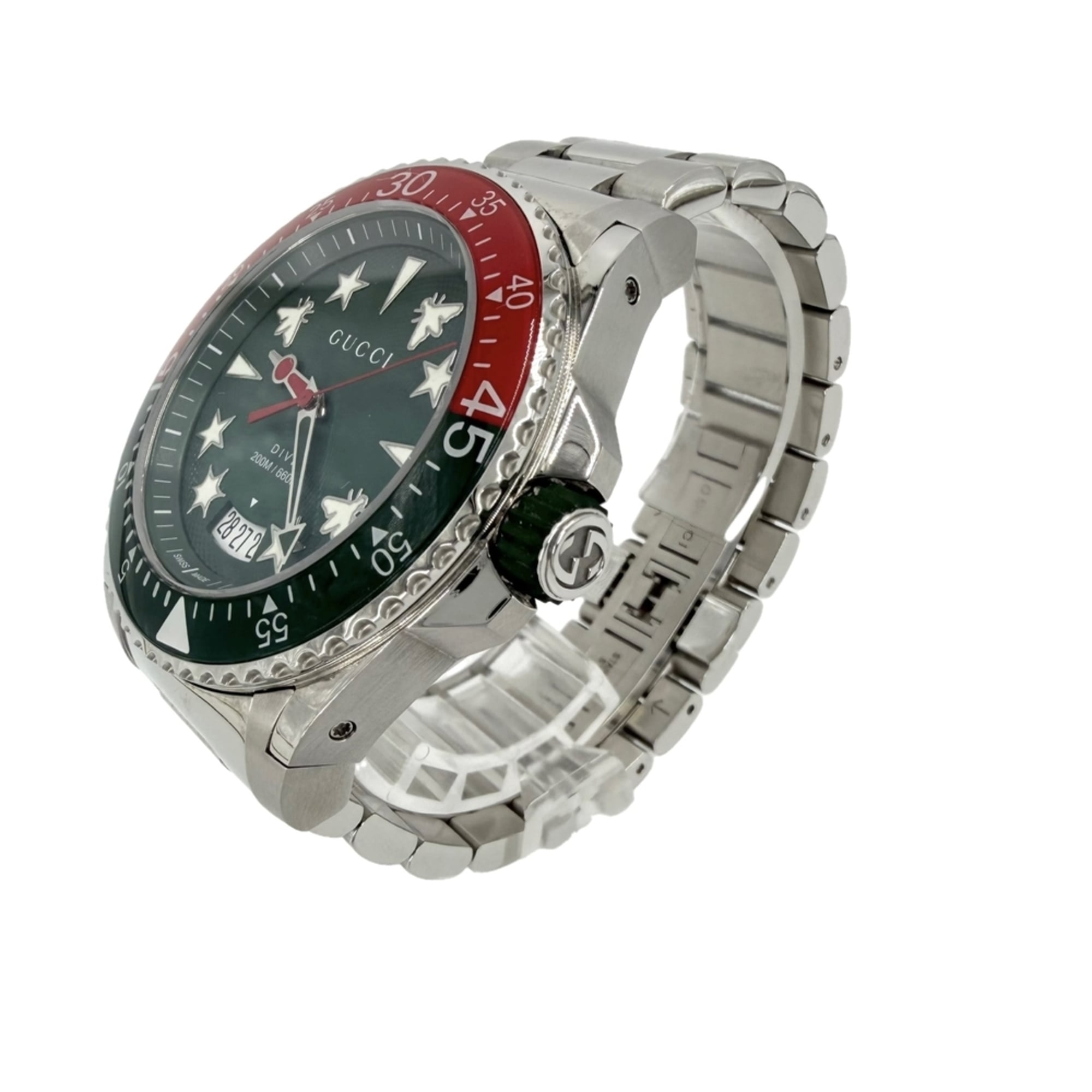 Montre Gucci Date Dive YA136222 Vert cadran 45 mm