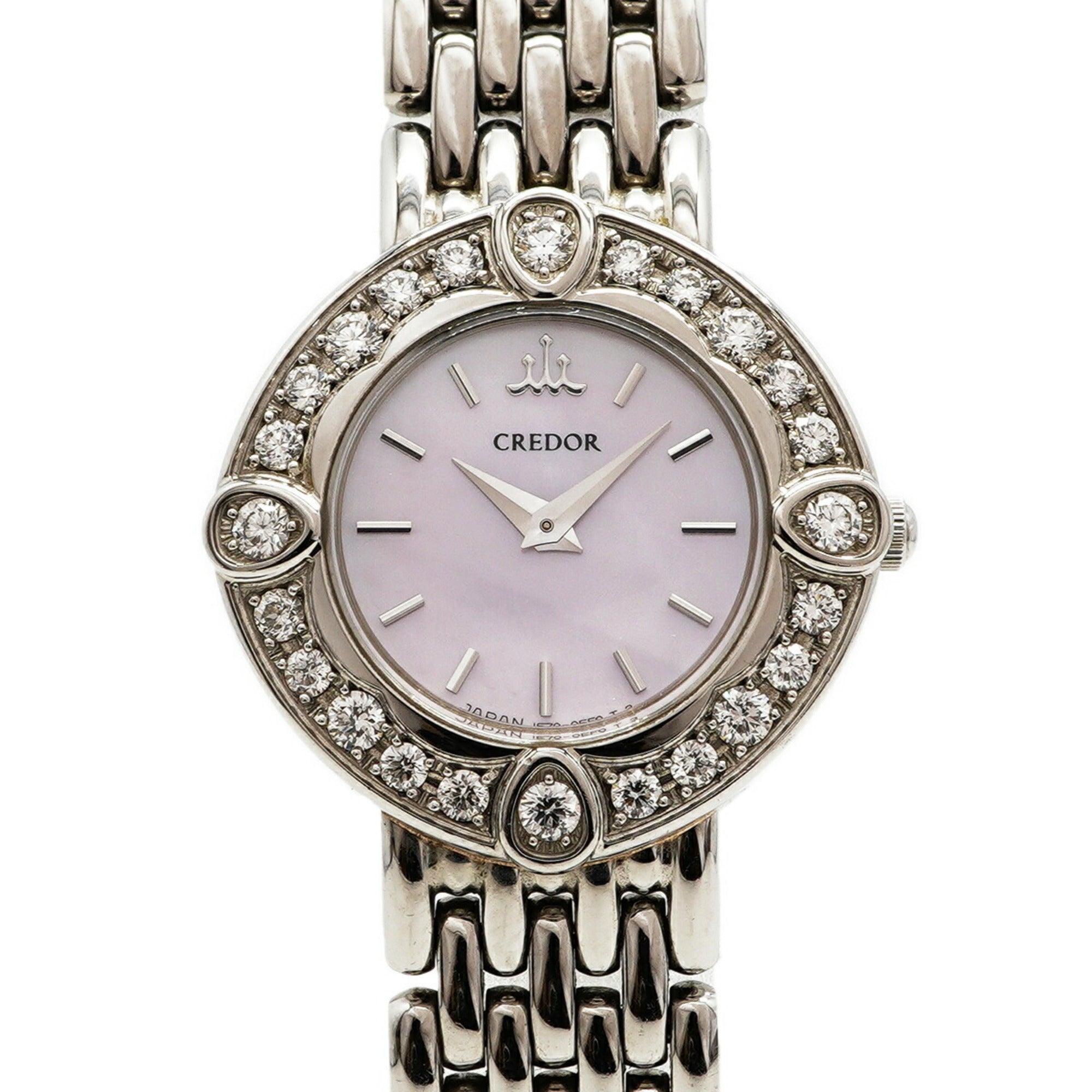 Seiko Credor Signo 1E70-0CY0 Pink Dial Women's Watch