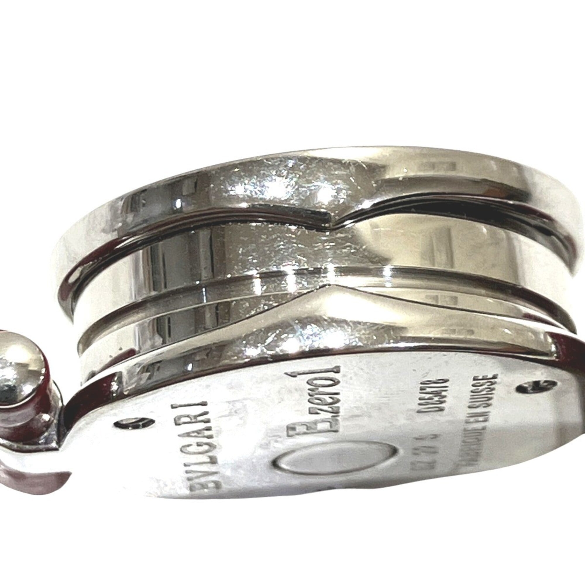 Bulgari Watch, Total Weight 26.8g, Stainless Steel, Genuine Leather Strap, Quartz Movement, Pink Mother-of-Pearl Dial, BZ22S