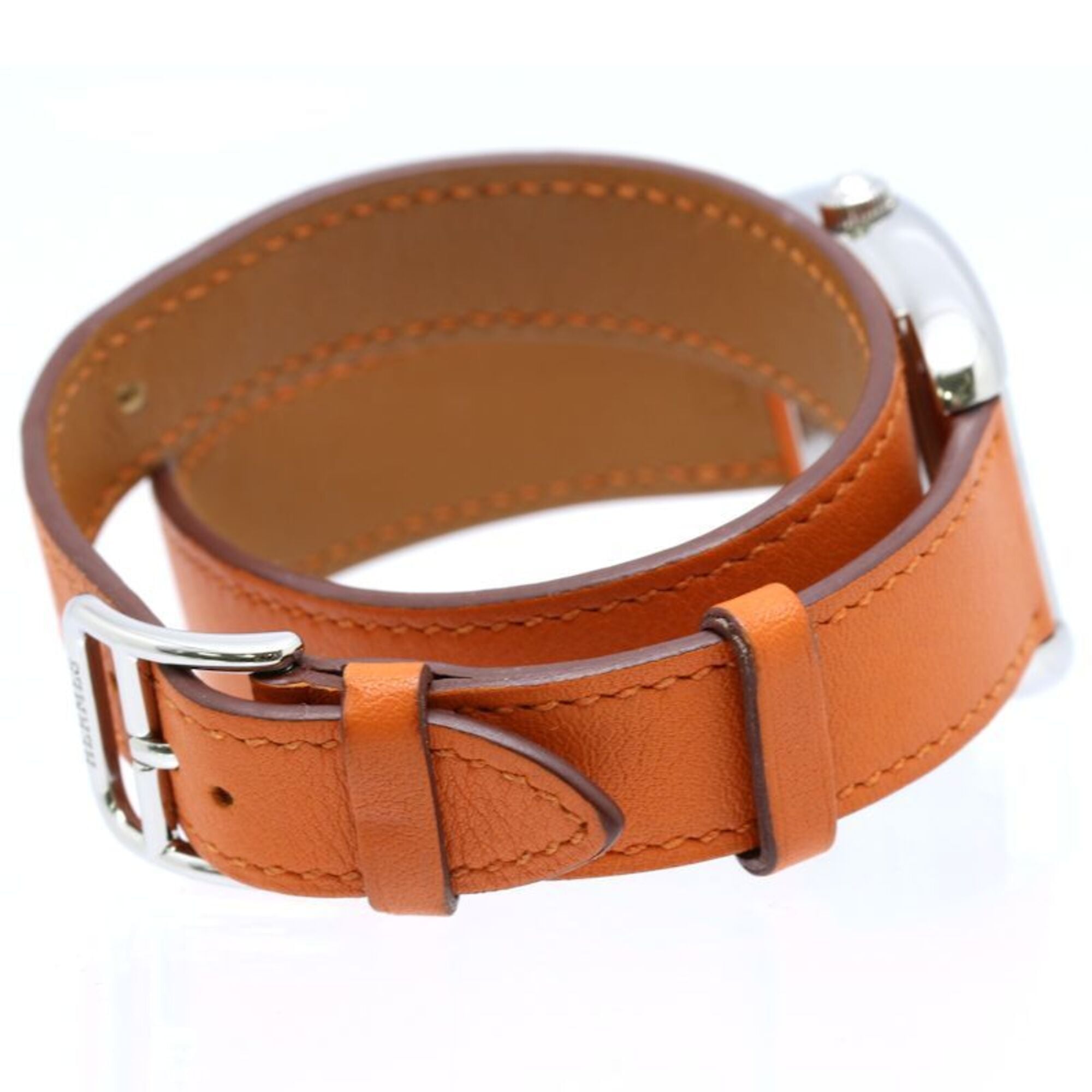 Hermes Cape Cod Tonneau Double Tour CT1.710.130.W0R1 White Dial 33mm Watch