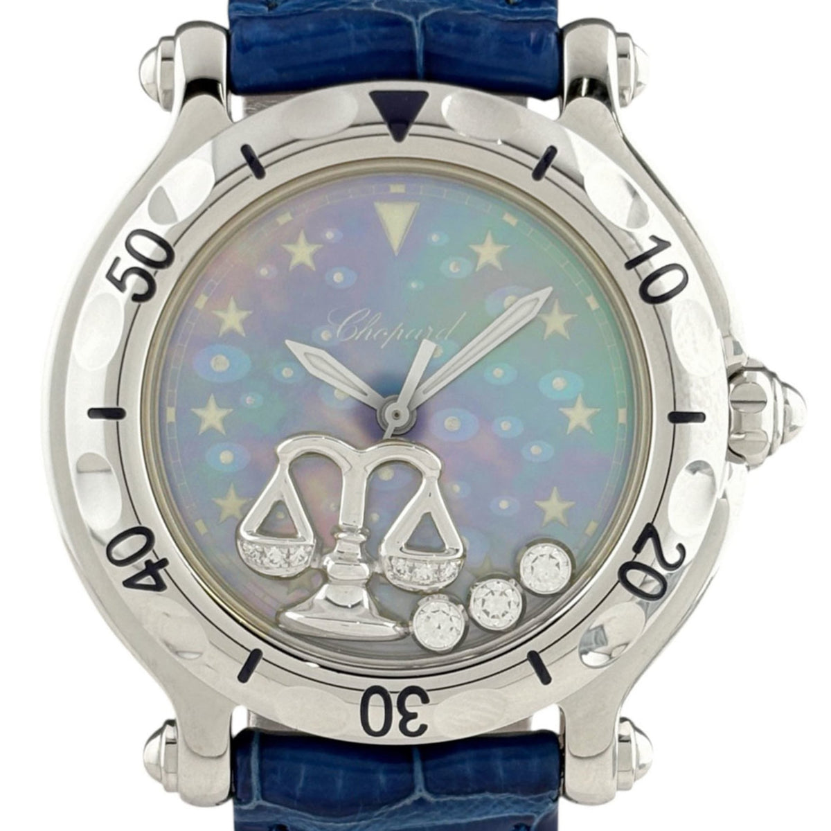 Montre Chopard Happy Sport Zodiac Balance 27/8438, cadran bleu, 31 mm