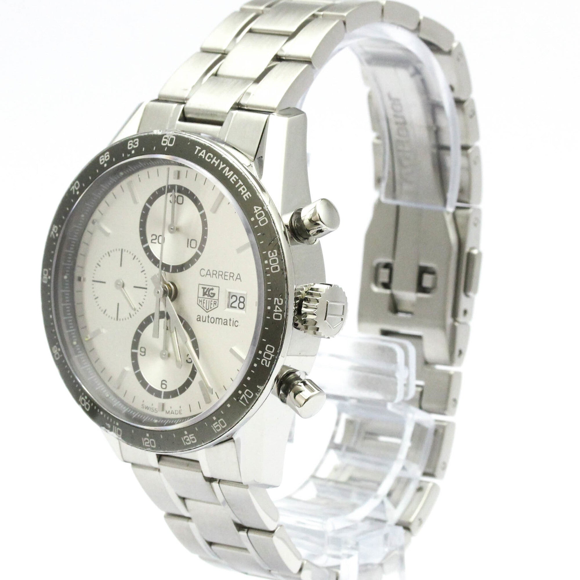 TAG Heuer Carrera CV2011 Silver Dial 41mm Watch