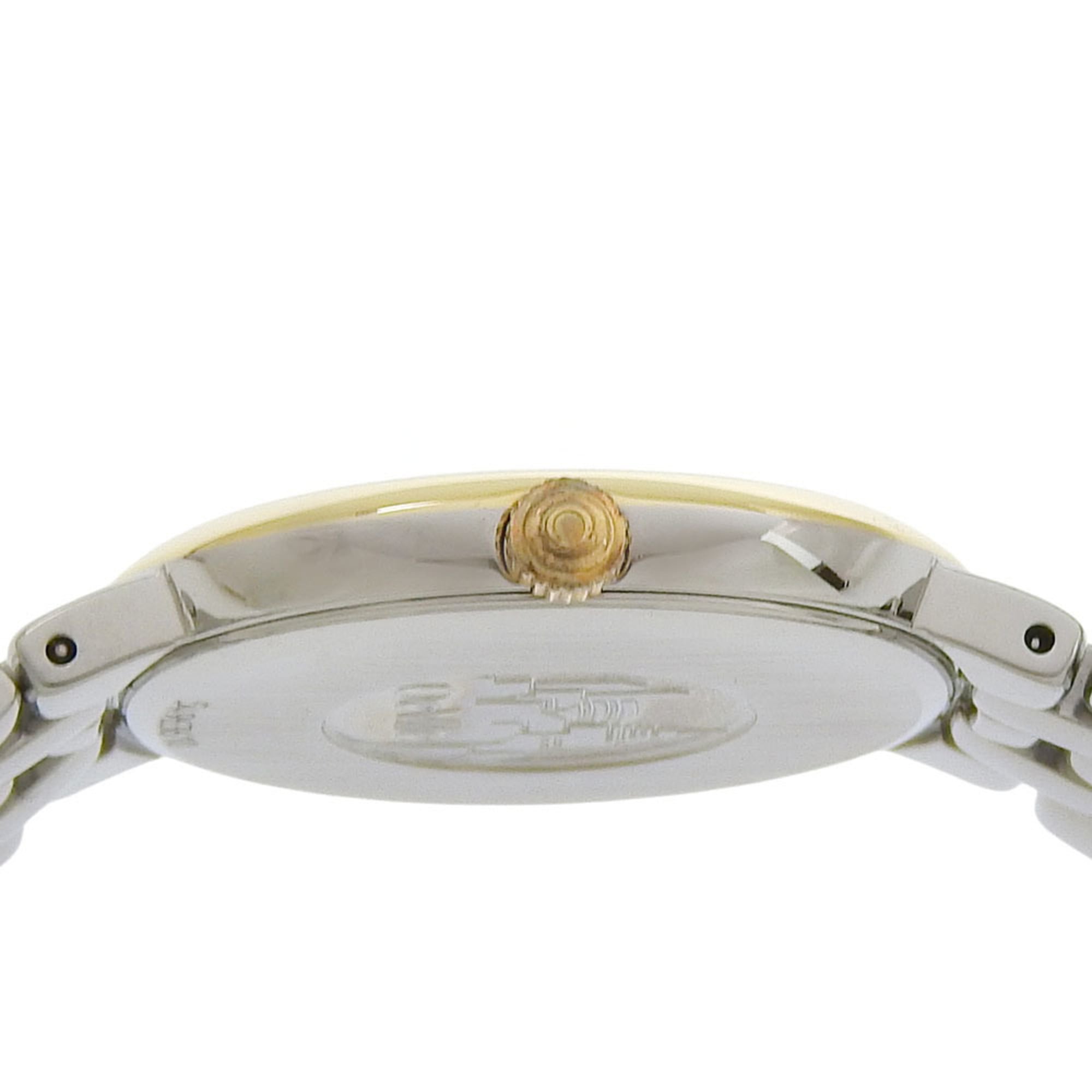Omega De Ville 7261.83 roestvrijstalen horloge, model uit 1993, quartz, analoog, zwarte wijzerplaat, dameshorloge