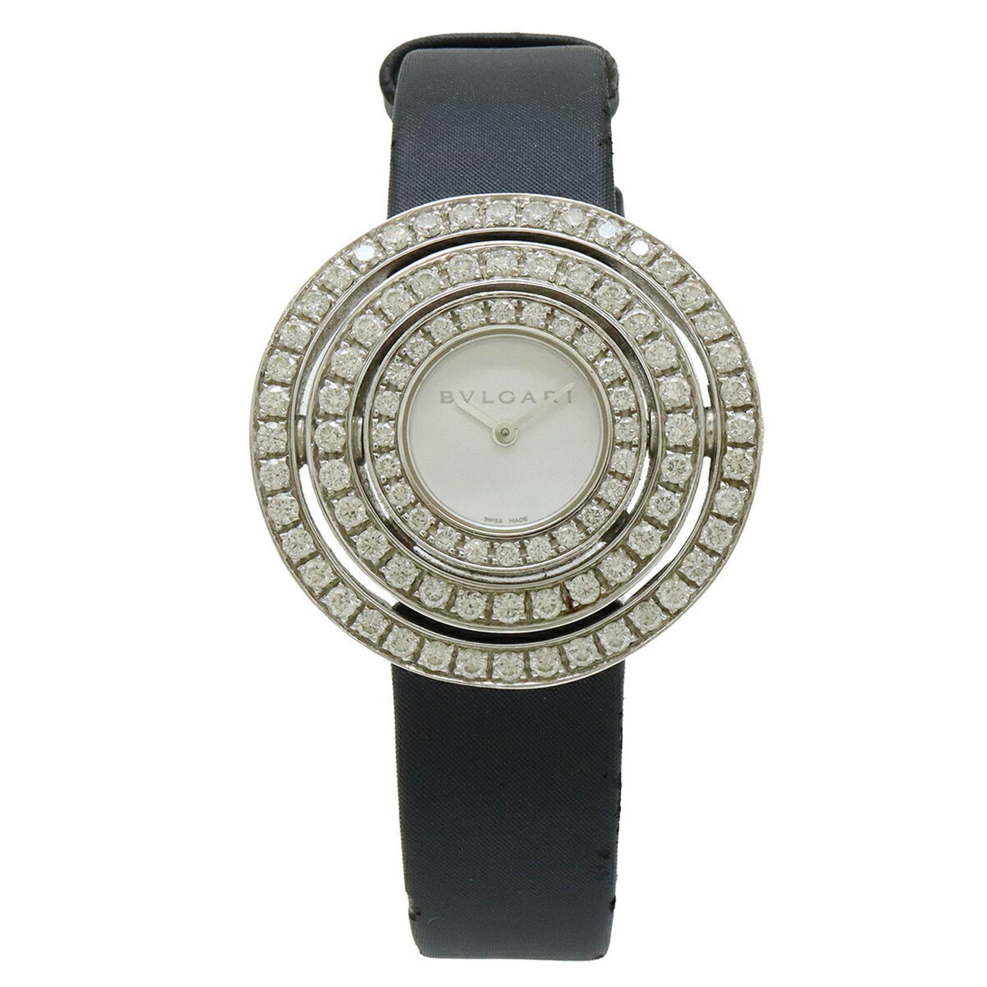 BVLGARI Astrale Cerchi White Dial Diamond Bezel Women's Quartz Watch AEW36G