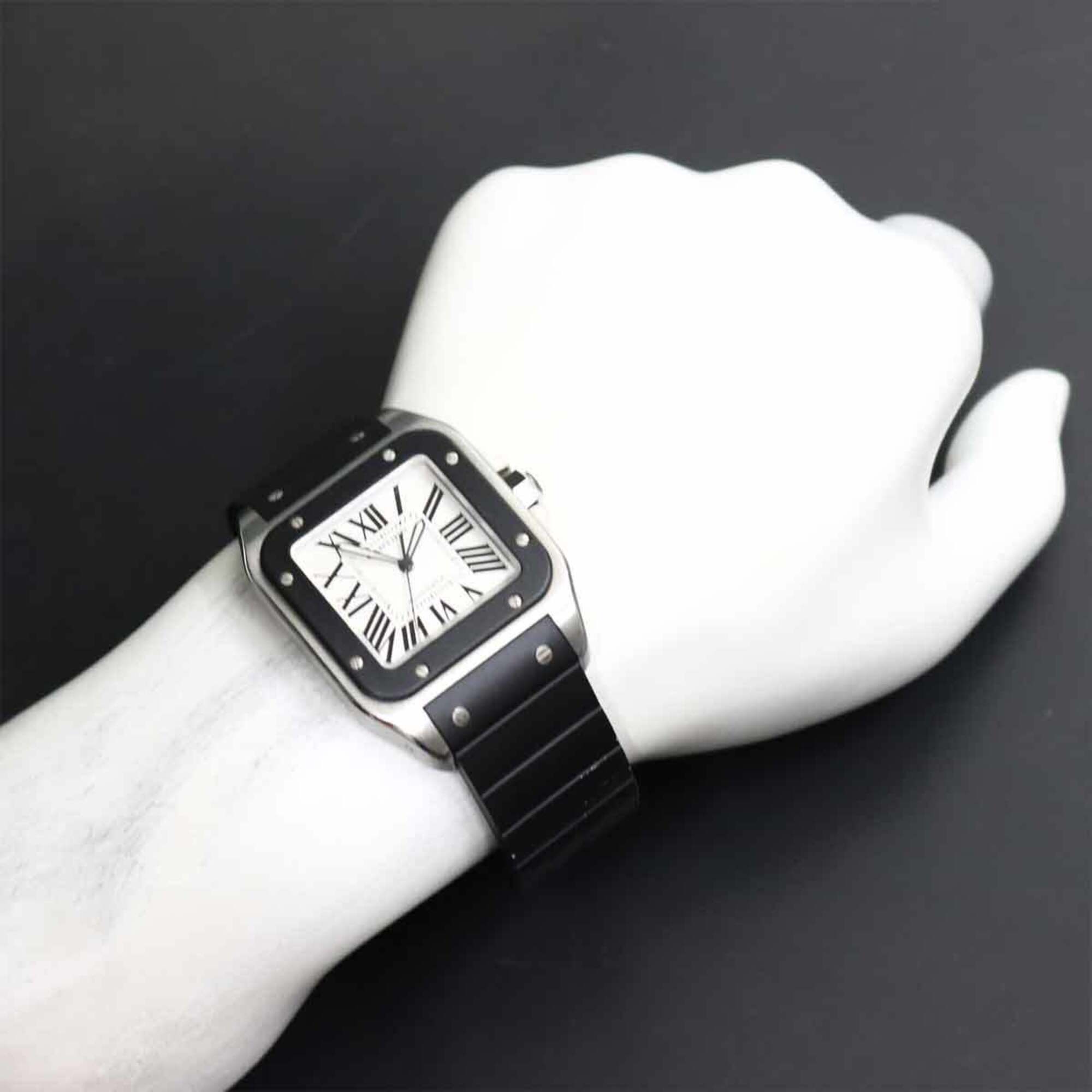 Cartier Santos W20121U2 Silver Dial 39mm Watch