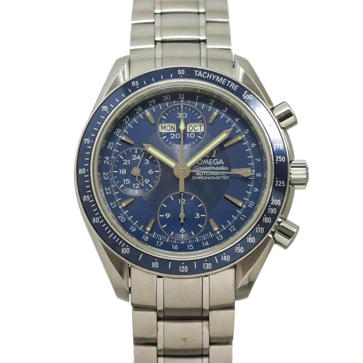 Omega Speedmaster Triple Calendar 3222.8 mit blauem Zifferblatt 40mm Uhr