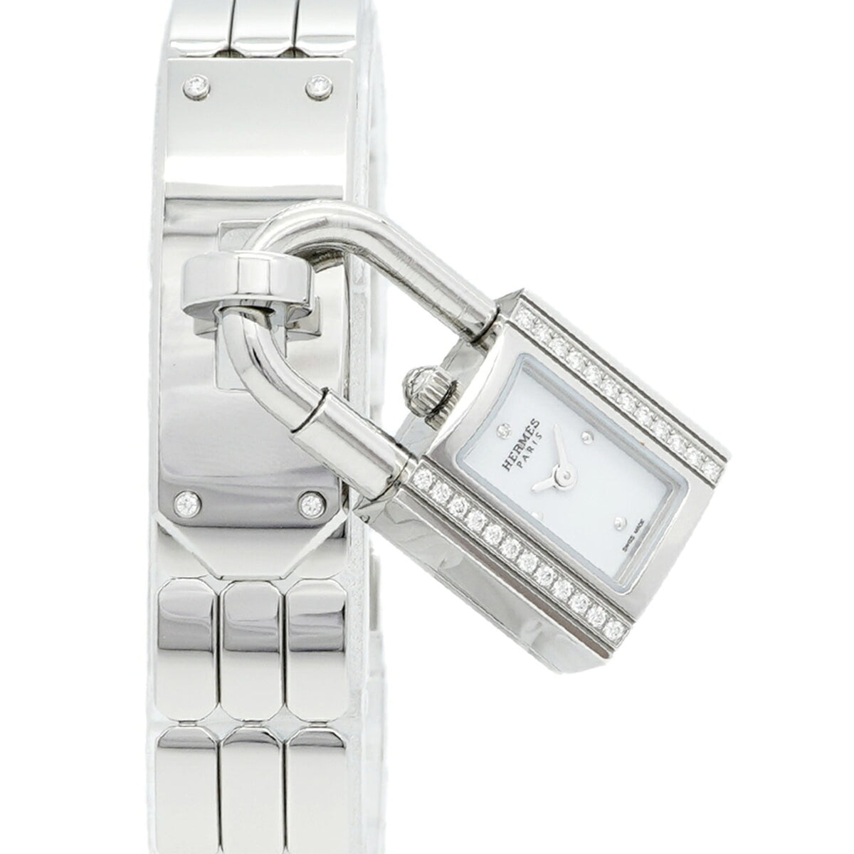 Hermes Kelly Diamond Bezel KE4.130b White Dial 16mm Watch