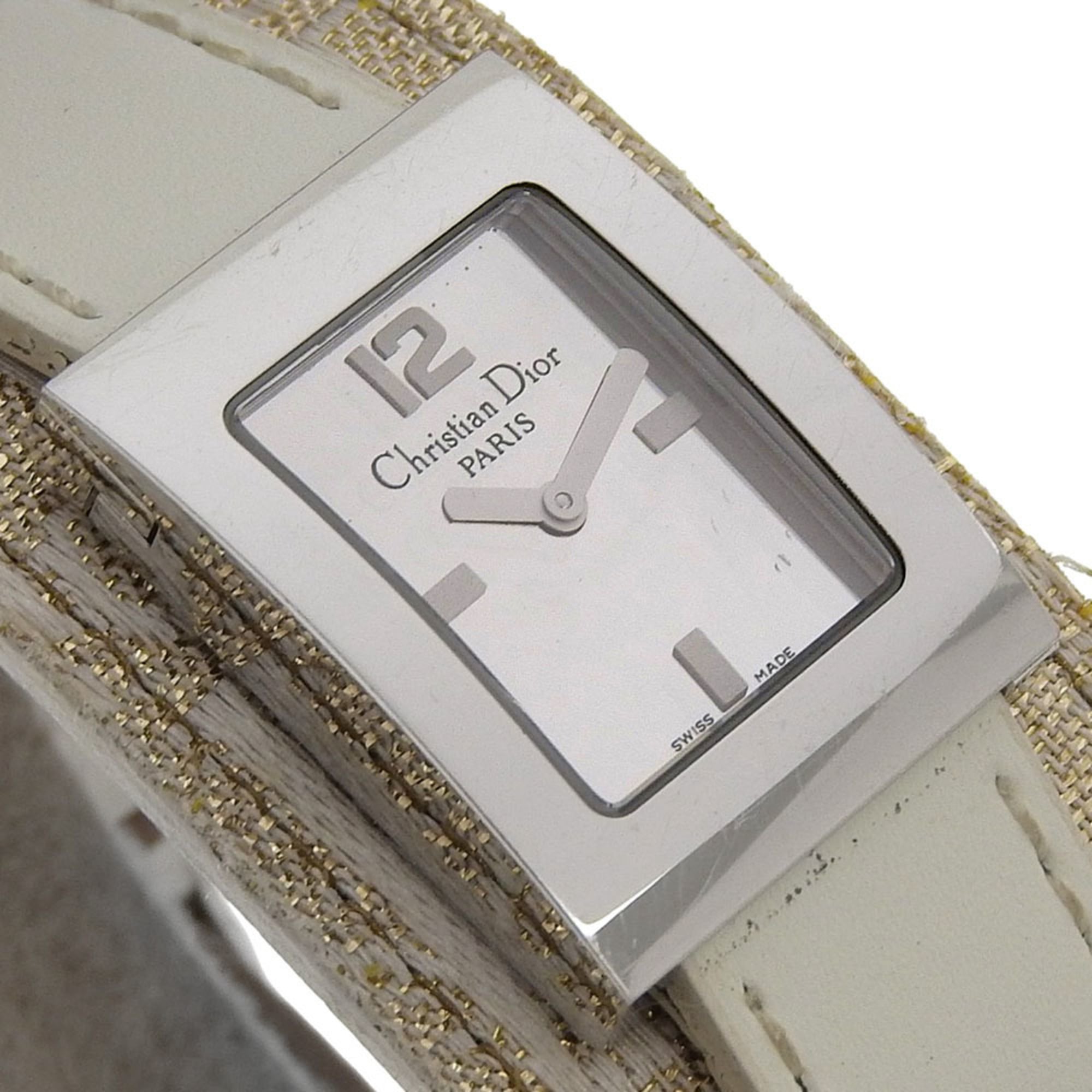 Christian Dior Maris Watch D78-109 Stainless Steel x Shimmer Leather Q