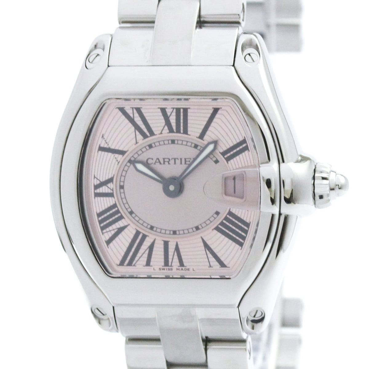 Cartier Roadster W62017V3 Pink Dial 31mm Watch