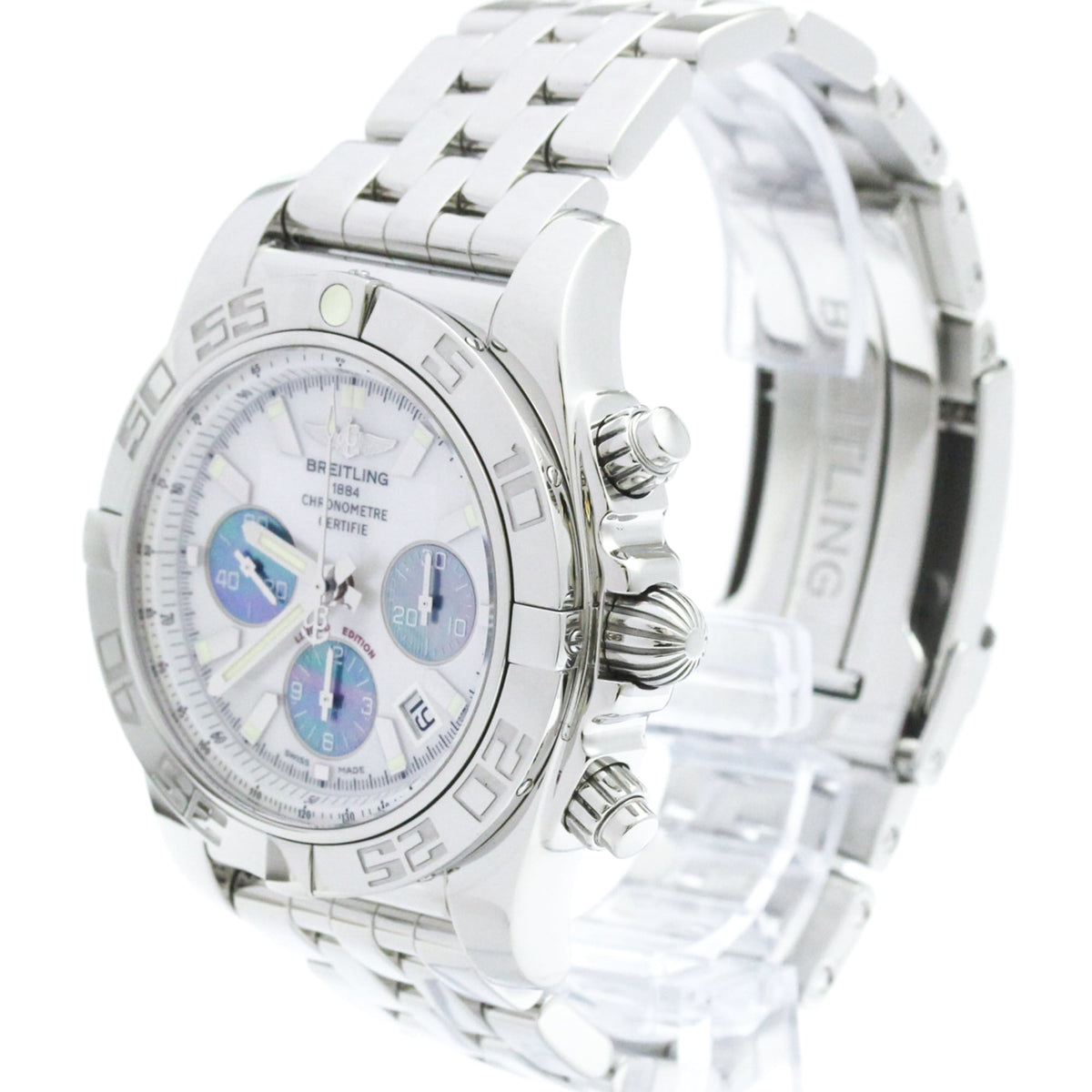 Breitling Chronomat AB0110 Weiß Zifferblatt 44 mm Uhr
