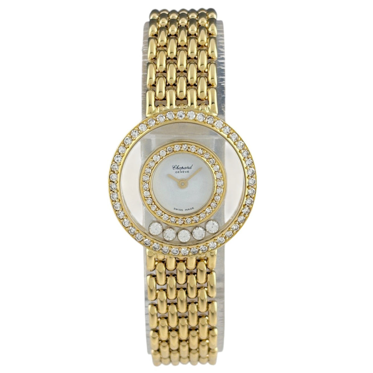 Chopard Happy Diamonds 4119 horloge met witte wijzerplaat, 23 mm
