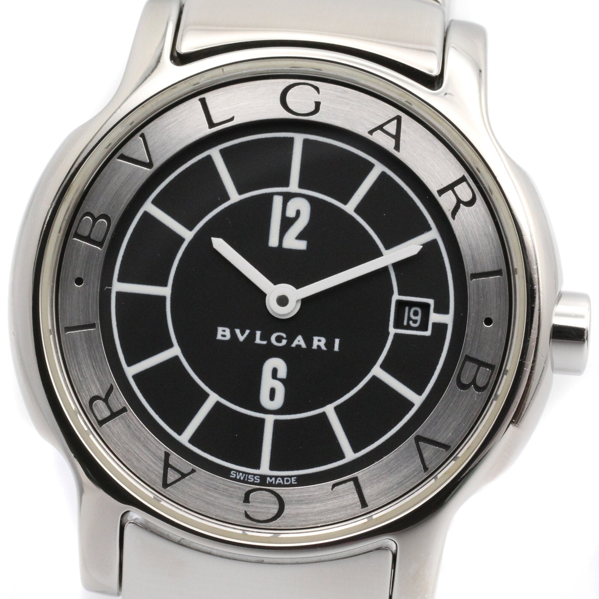 Bulgari BVLGARI Solo Tempo Stainless Steel Wo Black ST29S