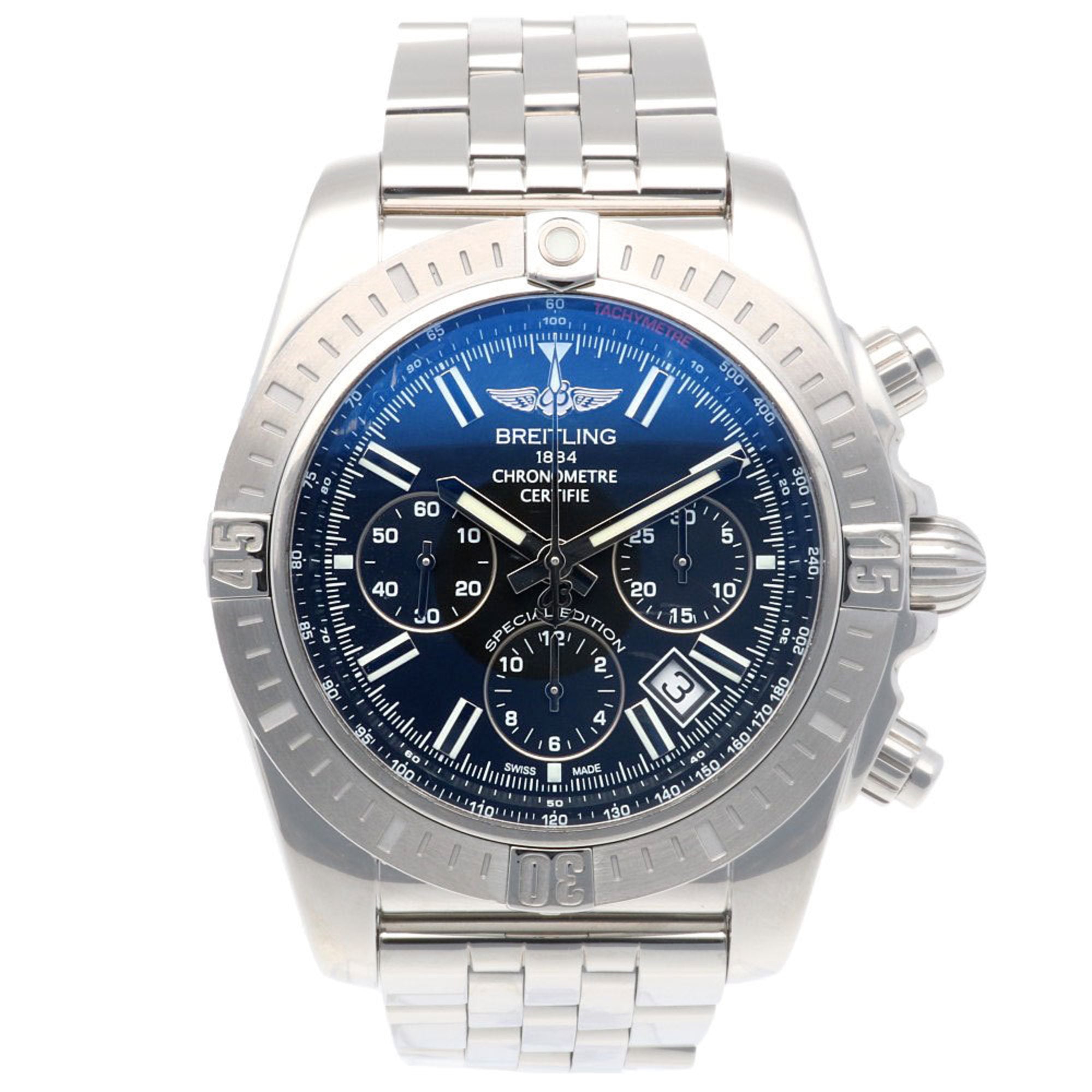 Breitling Chronomat-horloge, roestvrij staal, AB0115, automatisch, heren, exclusief verkrijgbaar in Japan