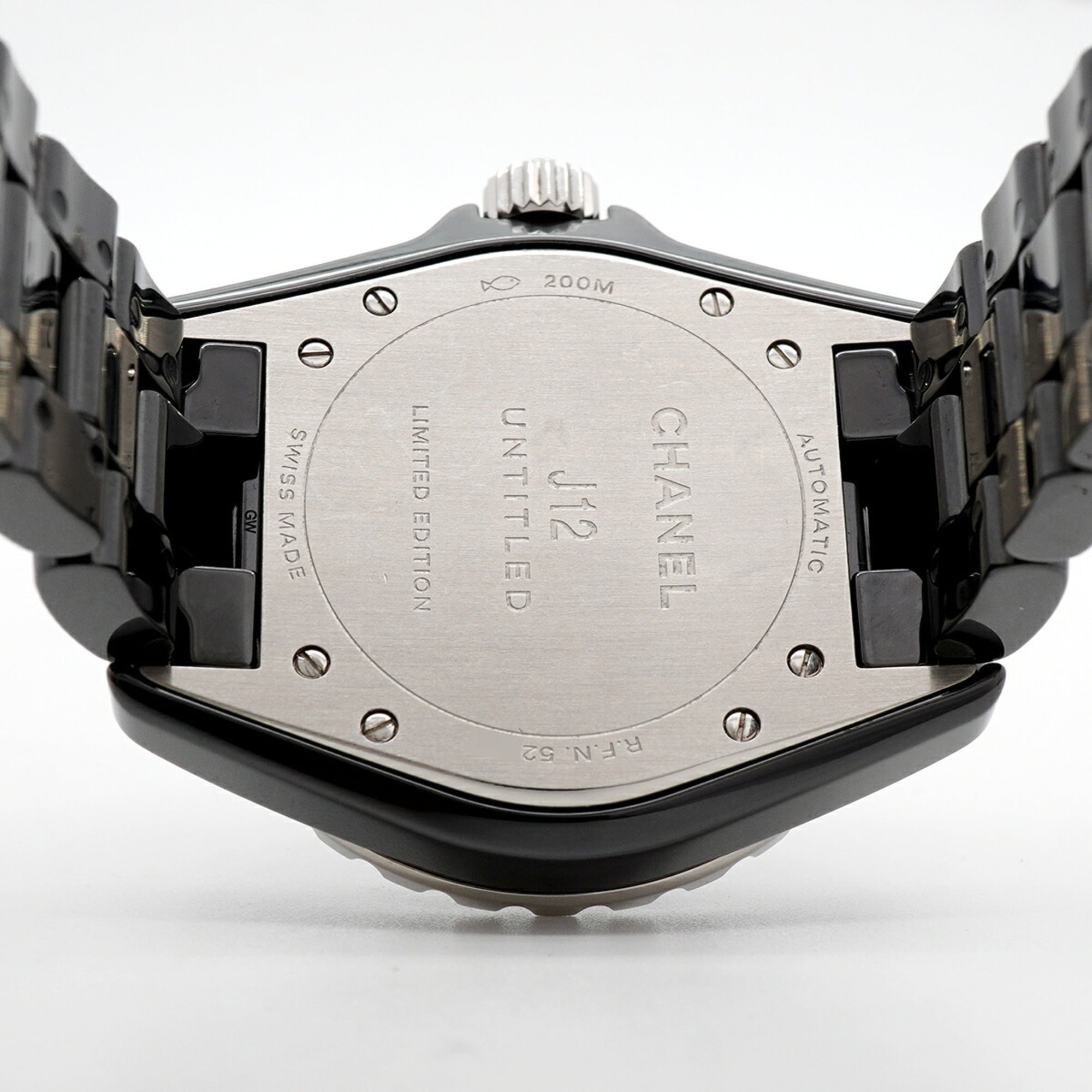 Chanel J12 Untitled H5581 Black Dial 38mm Watch