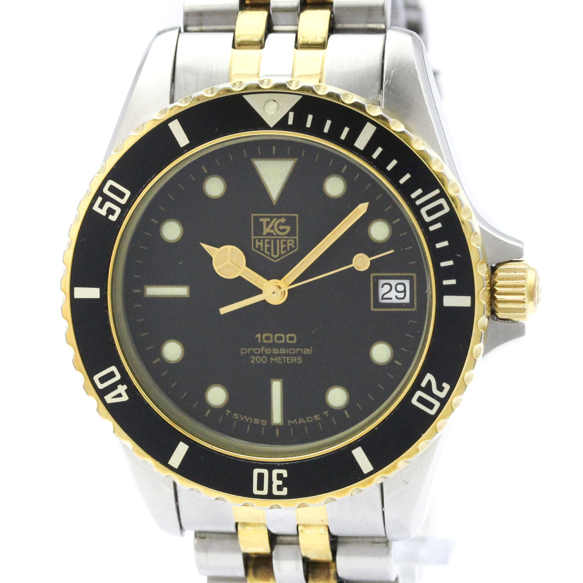 TAG HEUER 1000 Professional Gold Plated Steel Watch 980.020