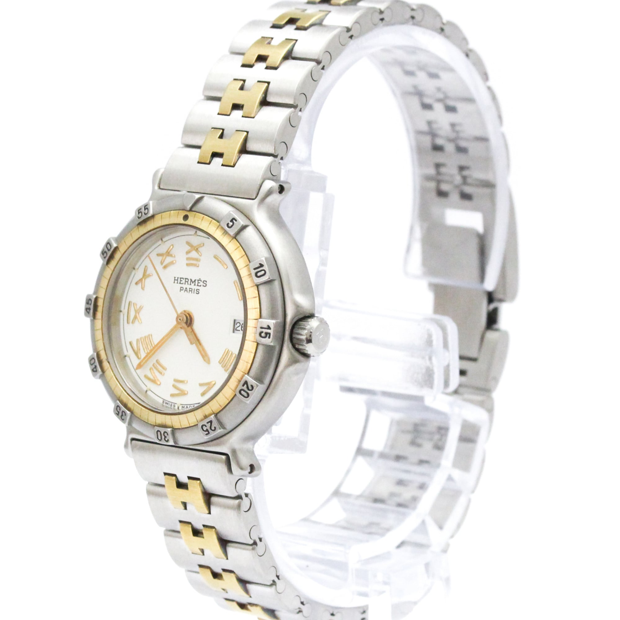 Hermes Captain Nimo BF594932 White Dial 27mm Watch
