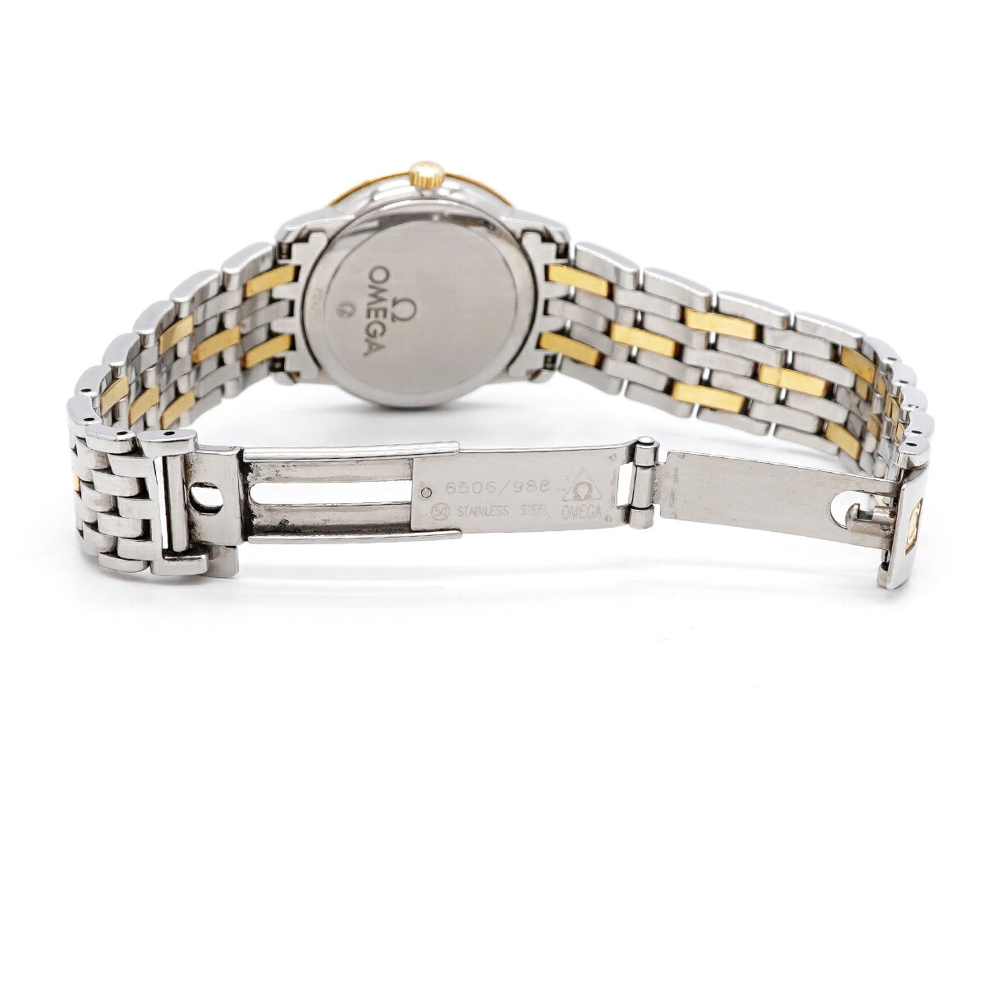 Montre Omega De Ville Prestige à lunette sertie de diamants 413.25.27.60.08.001, cadran doré, 27 mm
