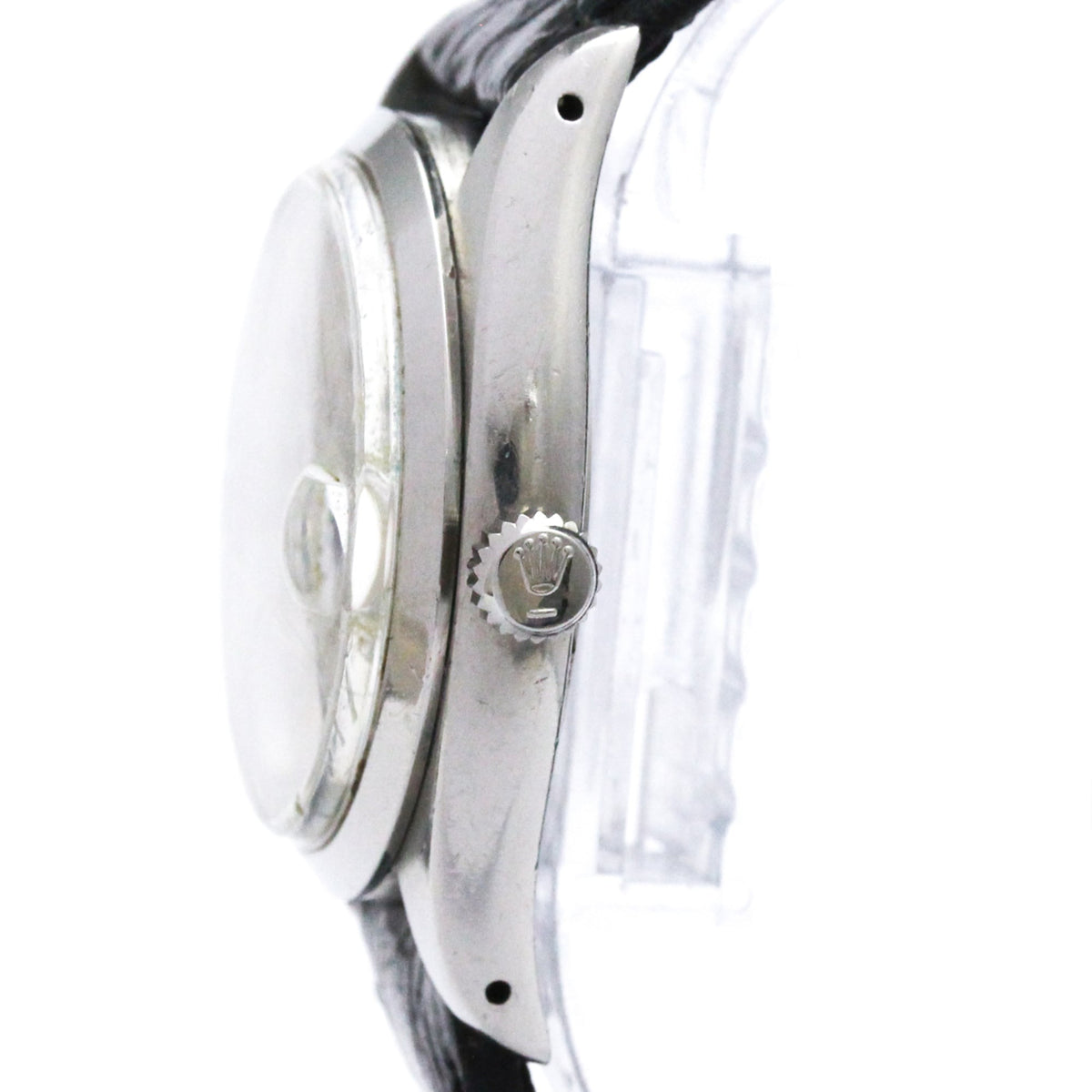 Rolex Oyster Datum 6494 Silber Zifferblatt 35 mm Uhr