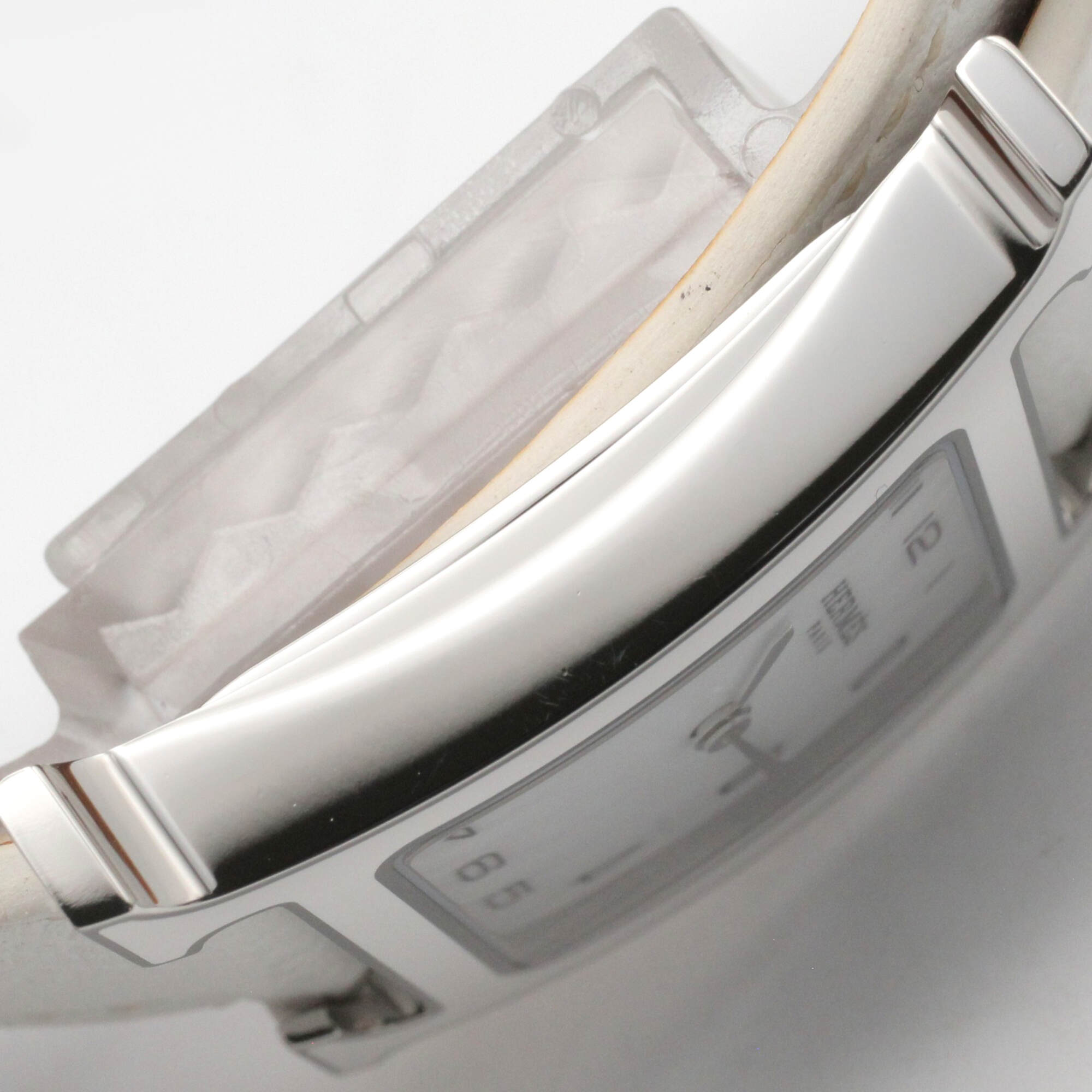 Hermes H- Double Tour Wrist Stainless Steel Leather Strap Wo White (HH1.520)