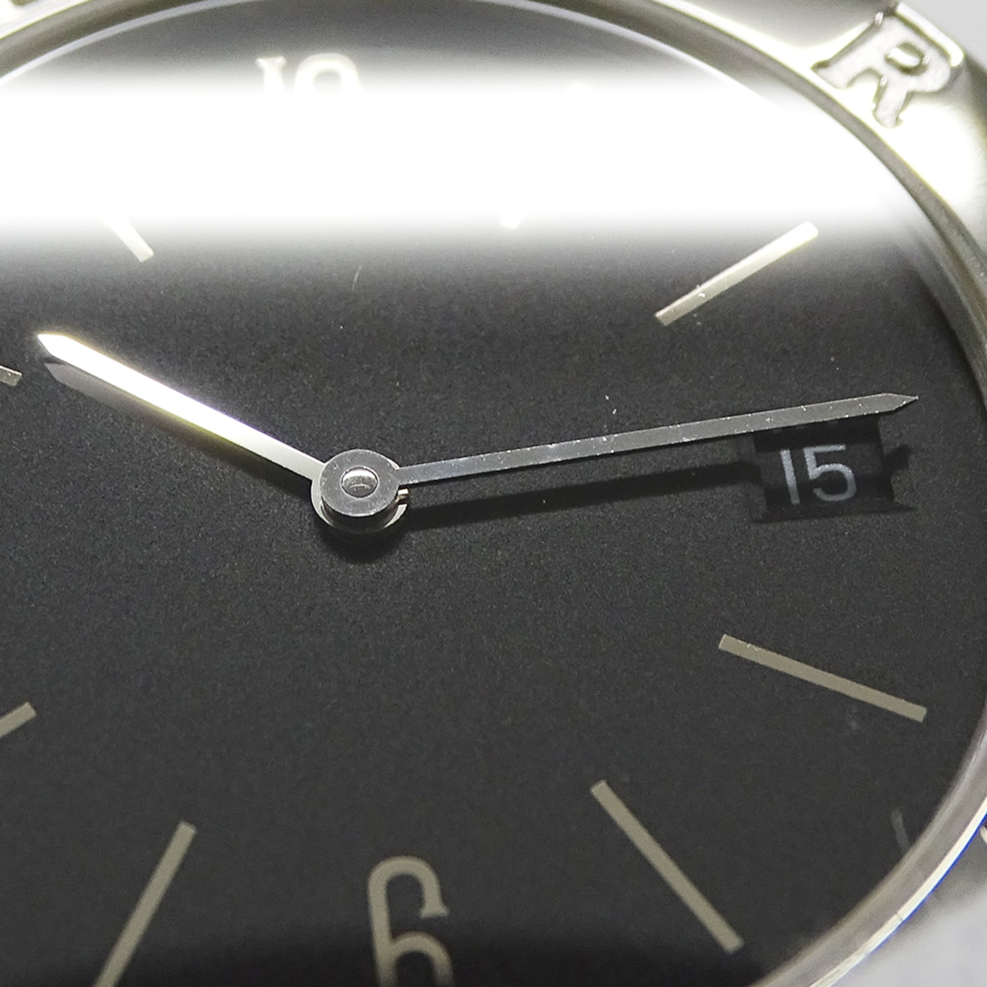 Bulgari BVLGARI Boys' Watch, Brand: Date Quartz QZ Stainless Steel SS BB33SS Silver Black
