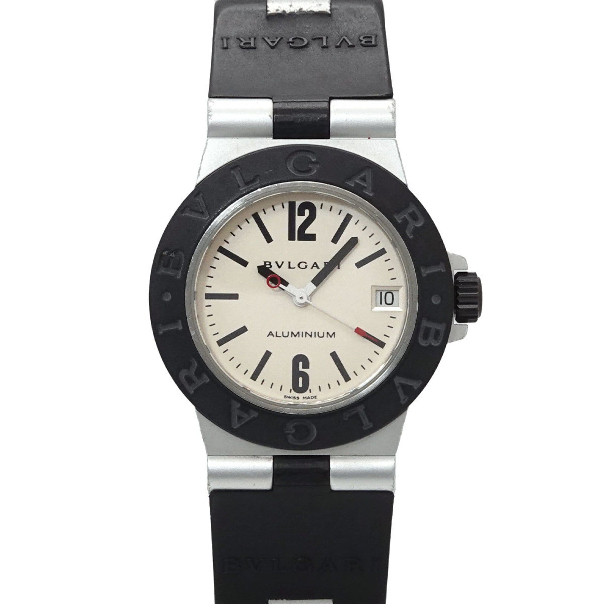 Bulgari BVLGARI Aluminum AL32A Ladies' Date Silver Quartz