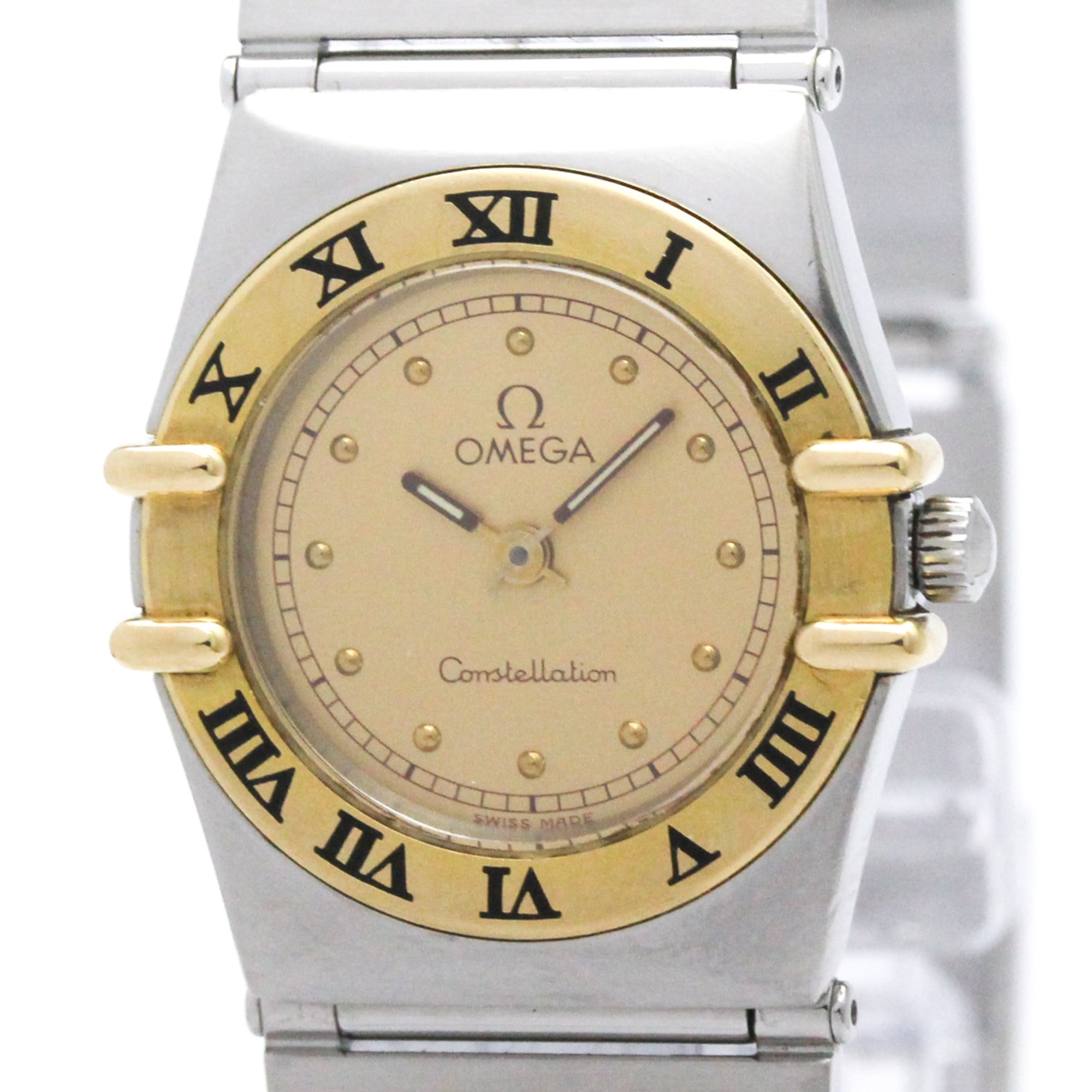 Montre Omega Constellation 7951080 à cadran doré, 22 mm